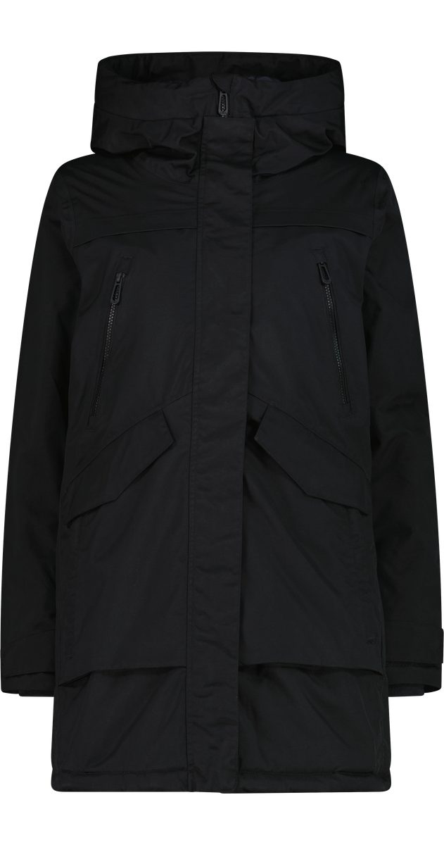 CMP Funktionsmantel WOMAN PARKA FIX HOOD auch in großen Größen, mit fester Kapuze, aus Nylon
