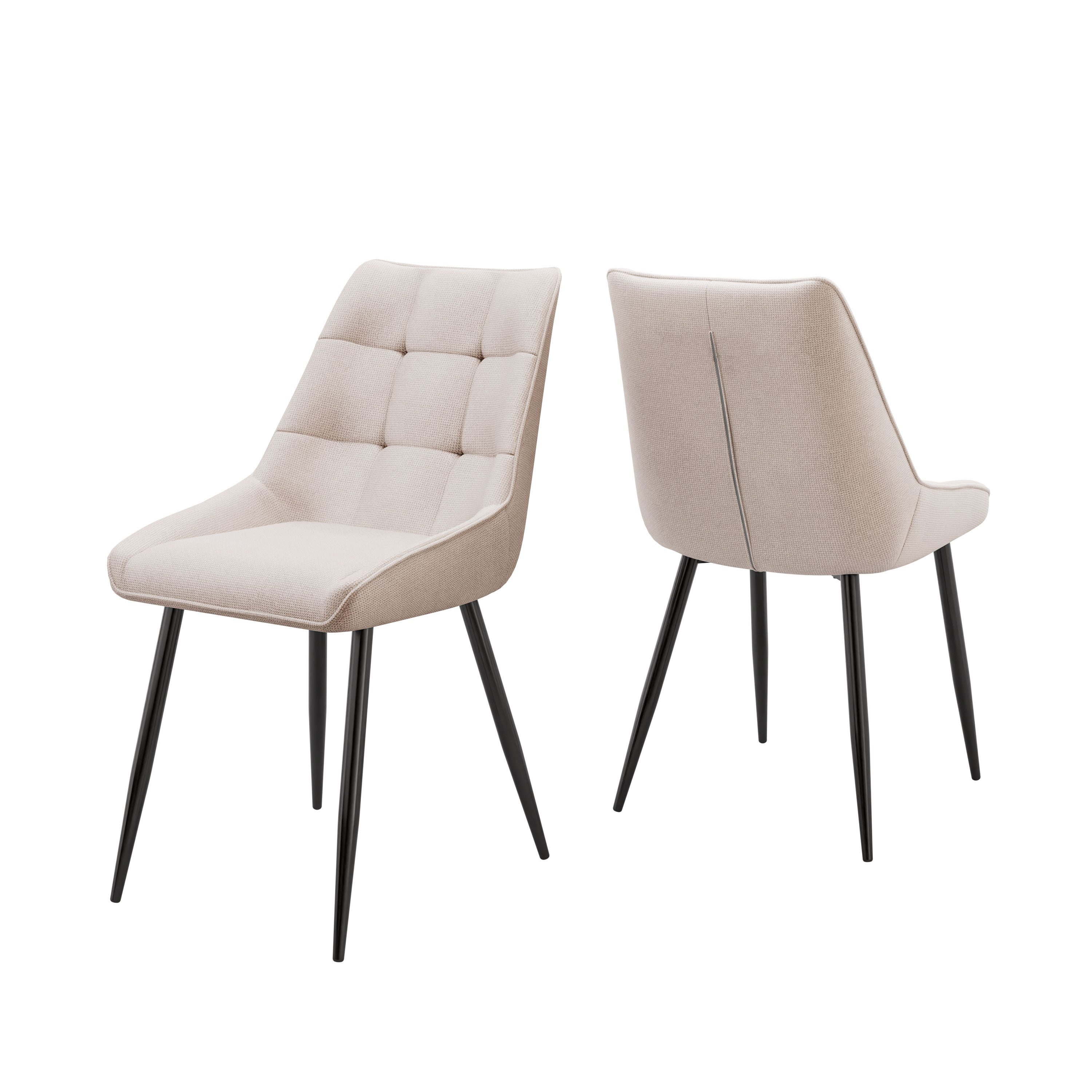 Lookway Polsterstuhl ESME – Eleganter Polsterstuhl mit Rückenlehne, 50x88x62 cm