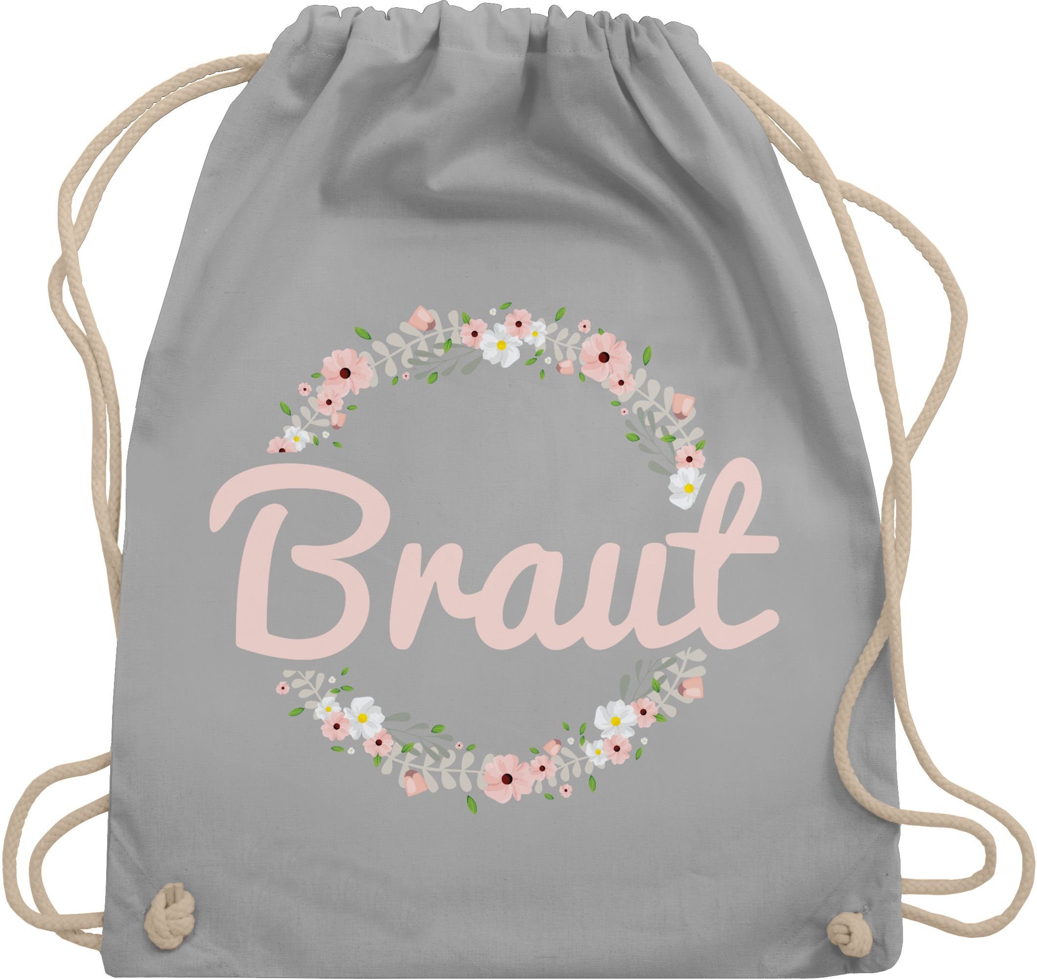 Shirtracer Turnbeutel Braut Motiv Blumenkranz, JGA Junggesellenabschied Frauen
