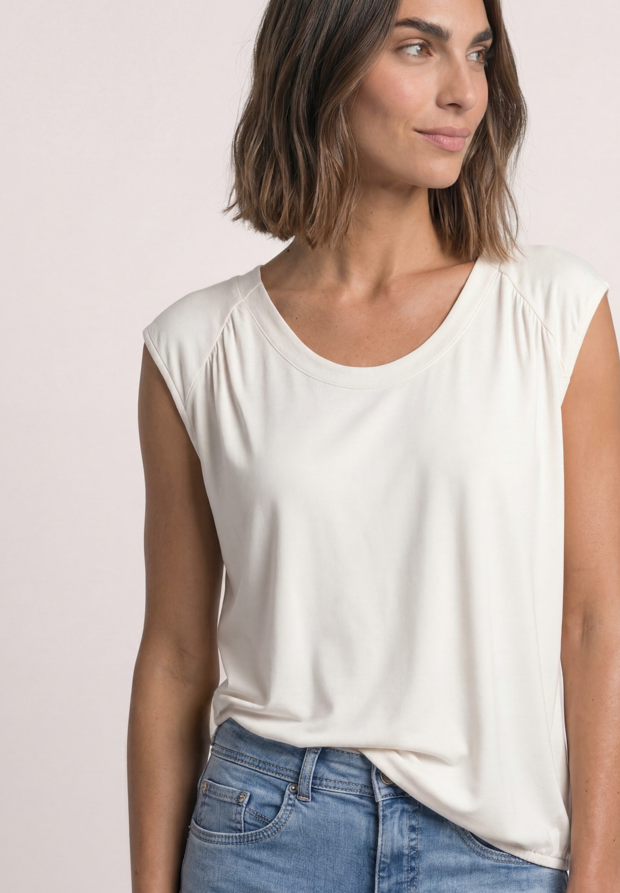 STREET ONE Shirttop aus stretchigem Viskosematerial