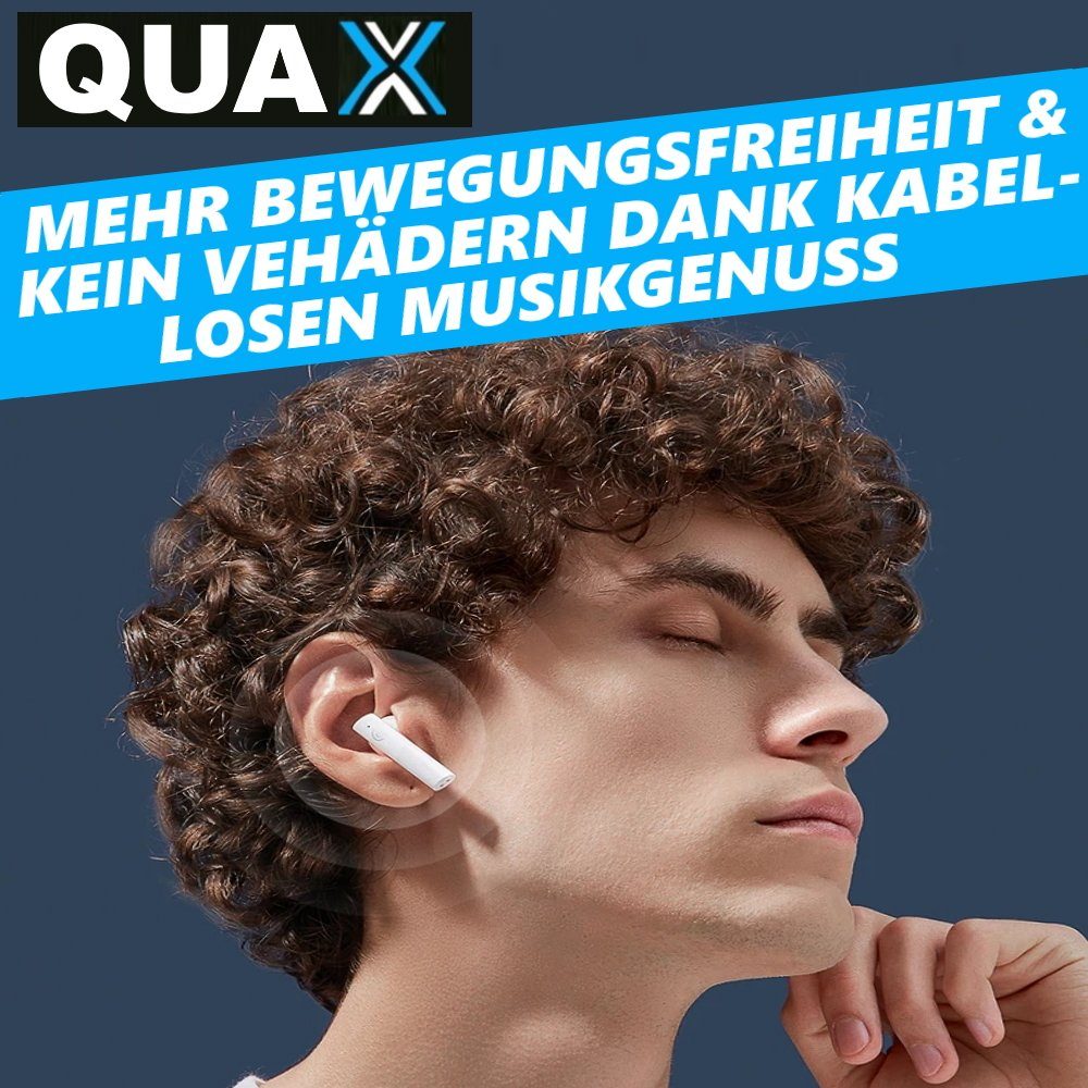 Bluetooth Samsung QUAX Kopfhörer HTC für Headset In-Ear-Kopfhörer (Kopfhörer, Ear In MAVURA Iphone LG weiß) Universal - Kopfhörer Wireless Huawei wireless