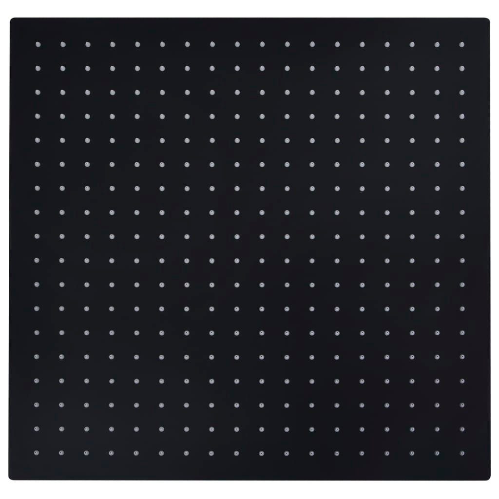 vidaXL Regenduschkopf Regenbrause Edelstahl 50x50 cm Quadrat Schwarz, (1-tl günstig online kaufen