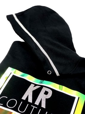 KR-Industries Hoodie Hoodie KR Glam Designerpullover, exklusiver Style, Glitzersteine, Oversize