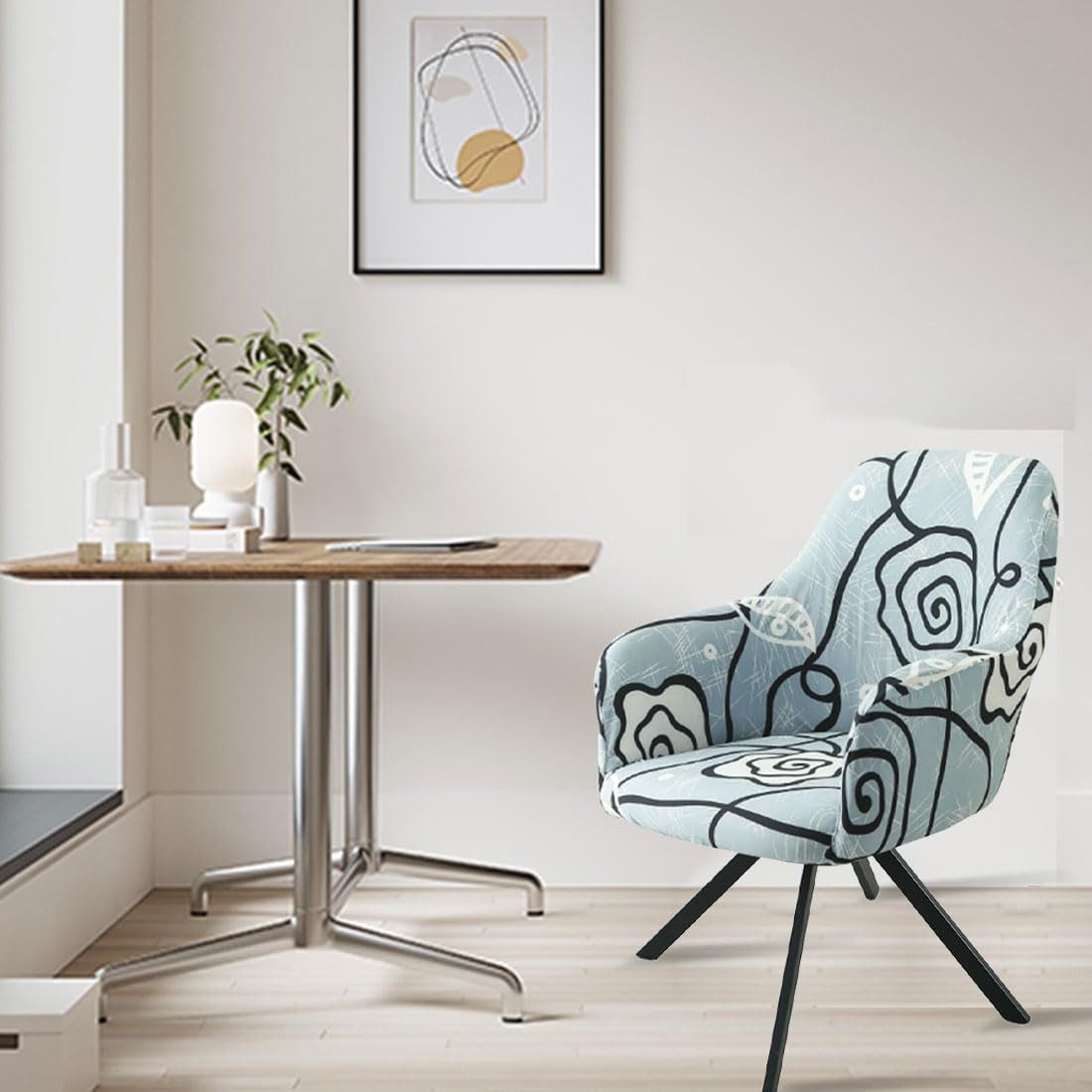 Coonoor Stuhlhusse 2 Stück Elastische Stuhlbezüge mit Armlehne, Perfekte Pa günstig online kaufen