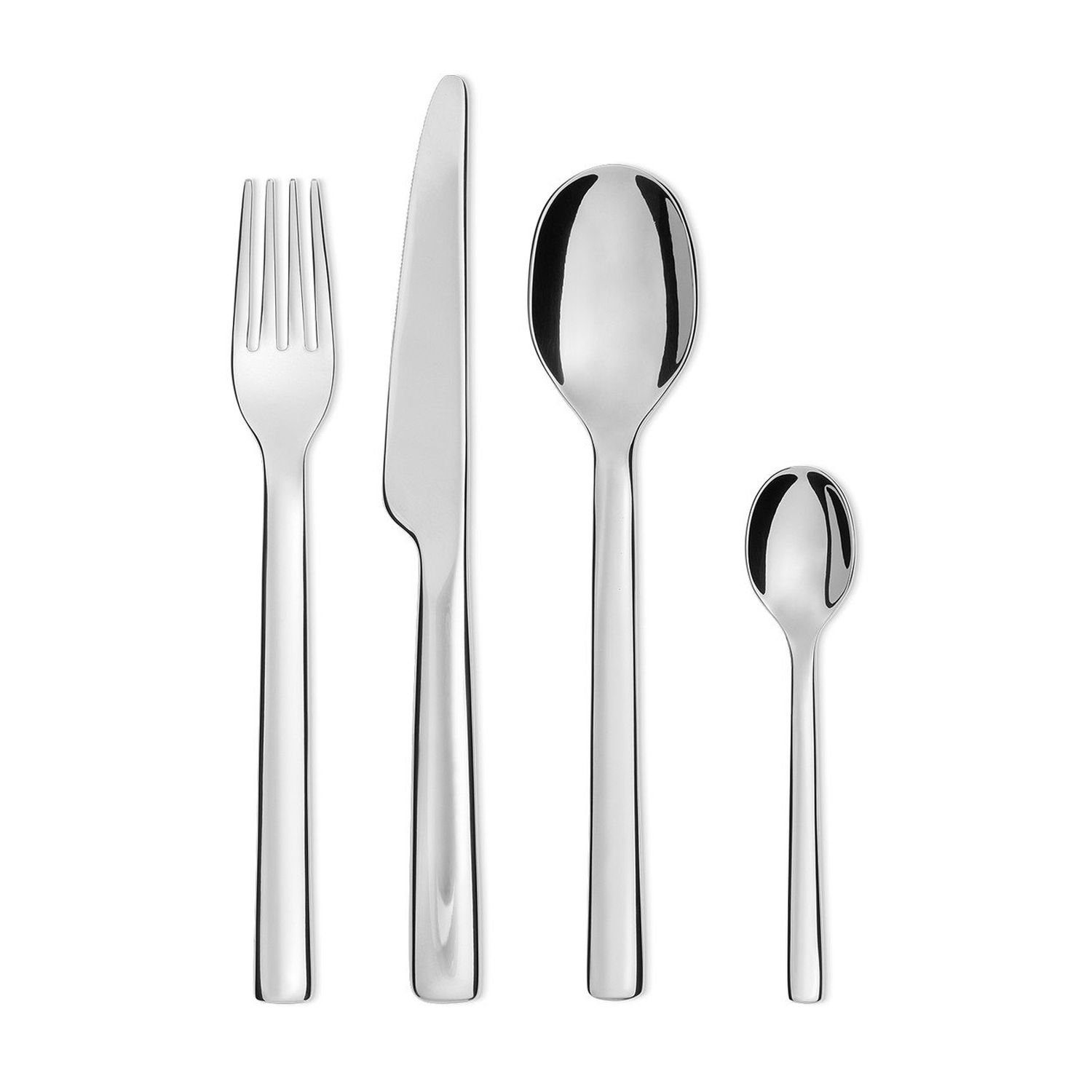 Alessi Besteck-Set Ovale (24-tlg), Edelstahl, 24-tlg.