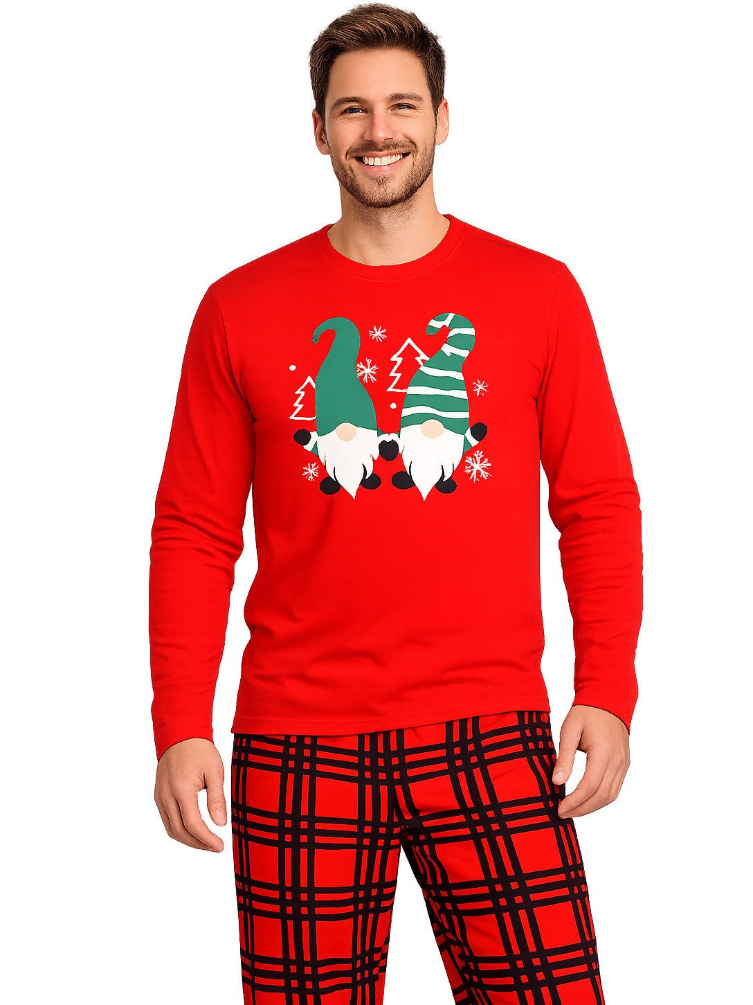 United Labels® Schlafanzug Wichtel XMAS Schlafanzug Pyjama Set Langarm Oberteil mit Hose