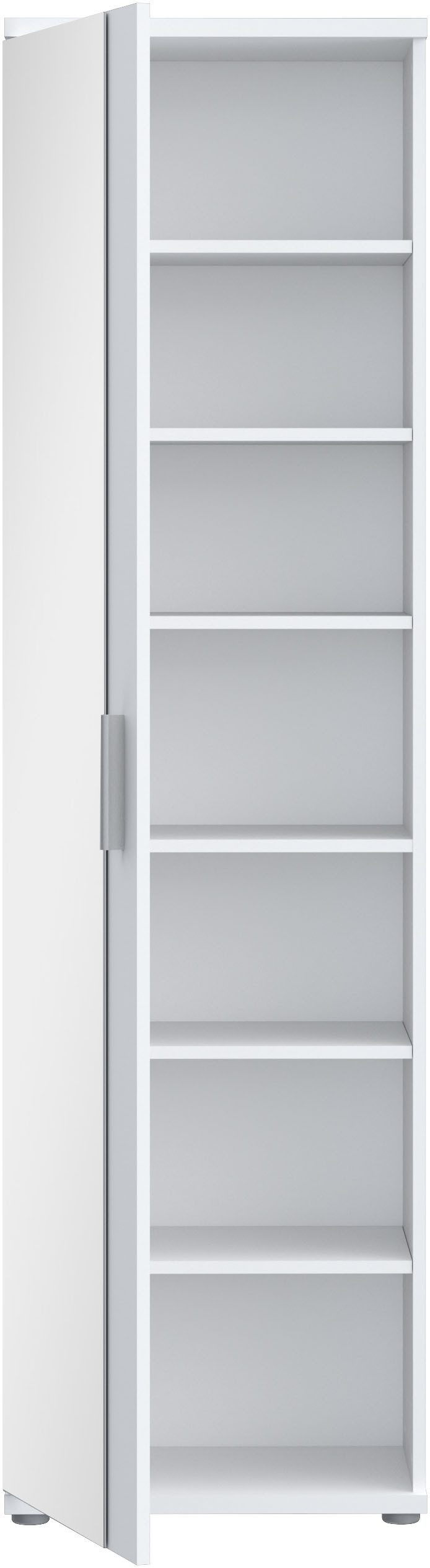 FORTE Schuhschrank Mehrzweckschrank, Stauraum, viele Einlegeböden B/H/T 50,2/179,1/34,8, Spiegel – Bild 4 von 5