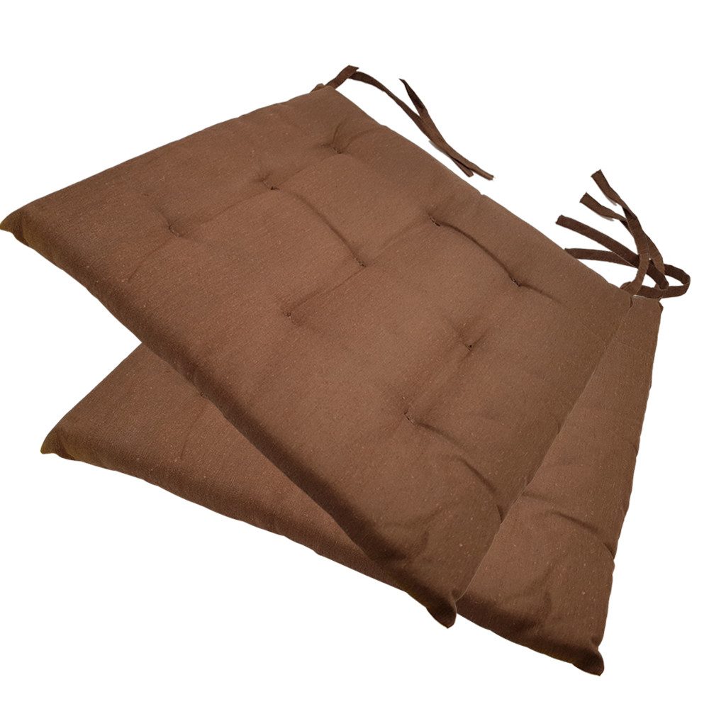 NYVI Stuhlkissen Sitzkissen Nizza 2er Set, Elegante Steppung, robuster Stoff