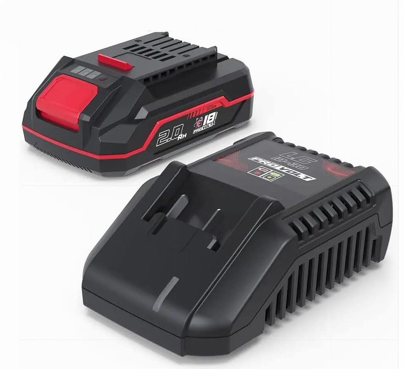 Güde GÜDE Starterset Ladegerät + 18V E³ Systemakku 2.0 Ah LGAP 18-3020 P Akku Starter-Set