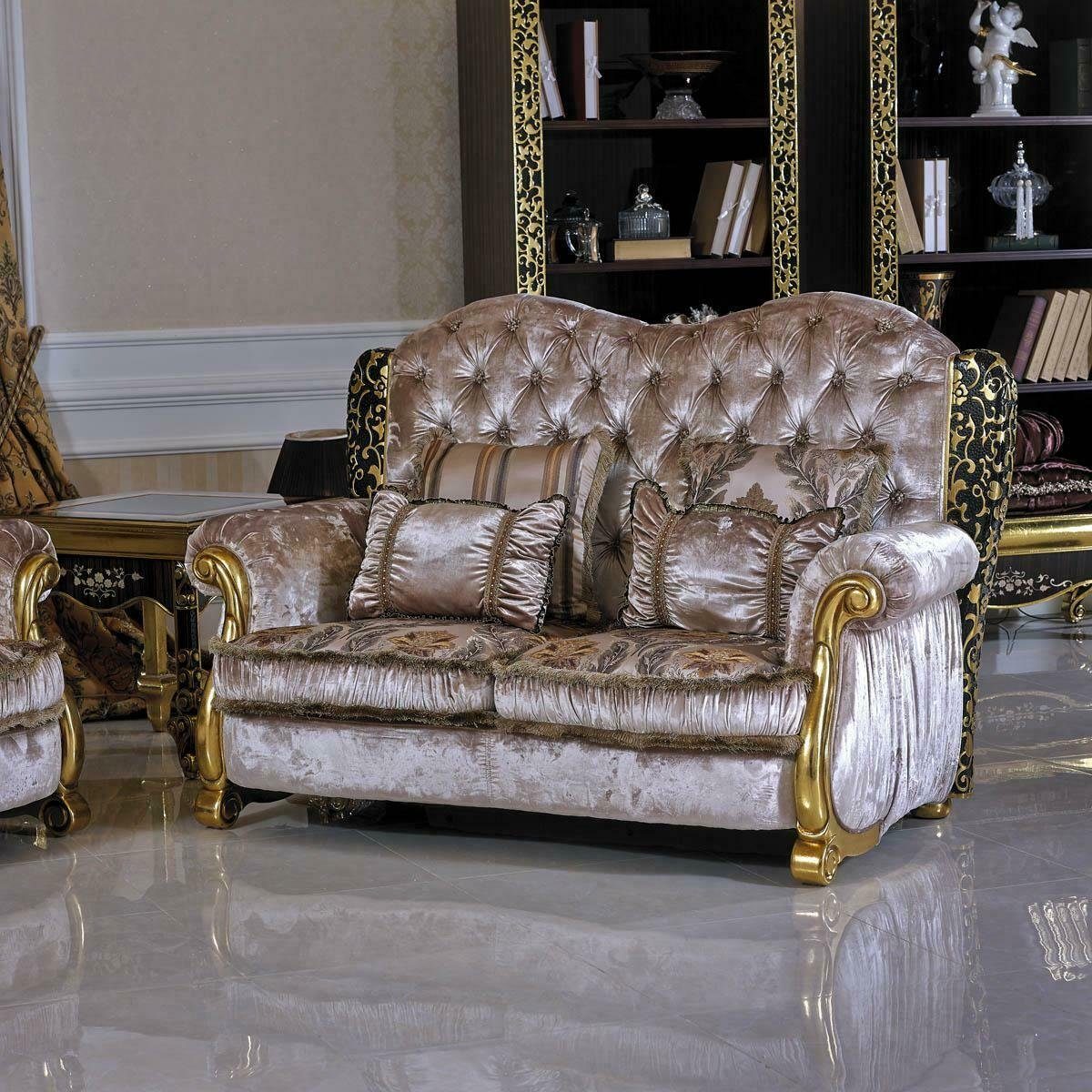JVmoebel Rokoko Barock Antik Sofa, Sofagarnitur Couch Klassische 3+2 Sofa Stil