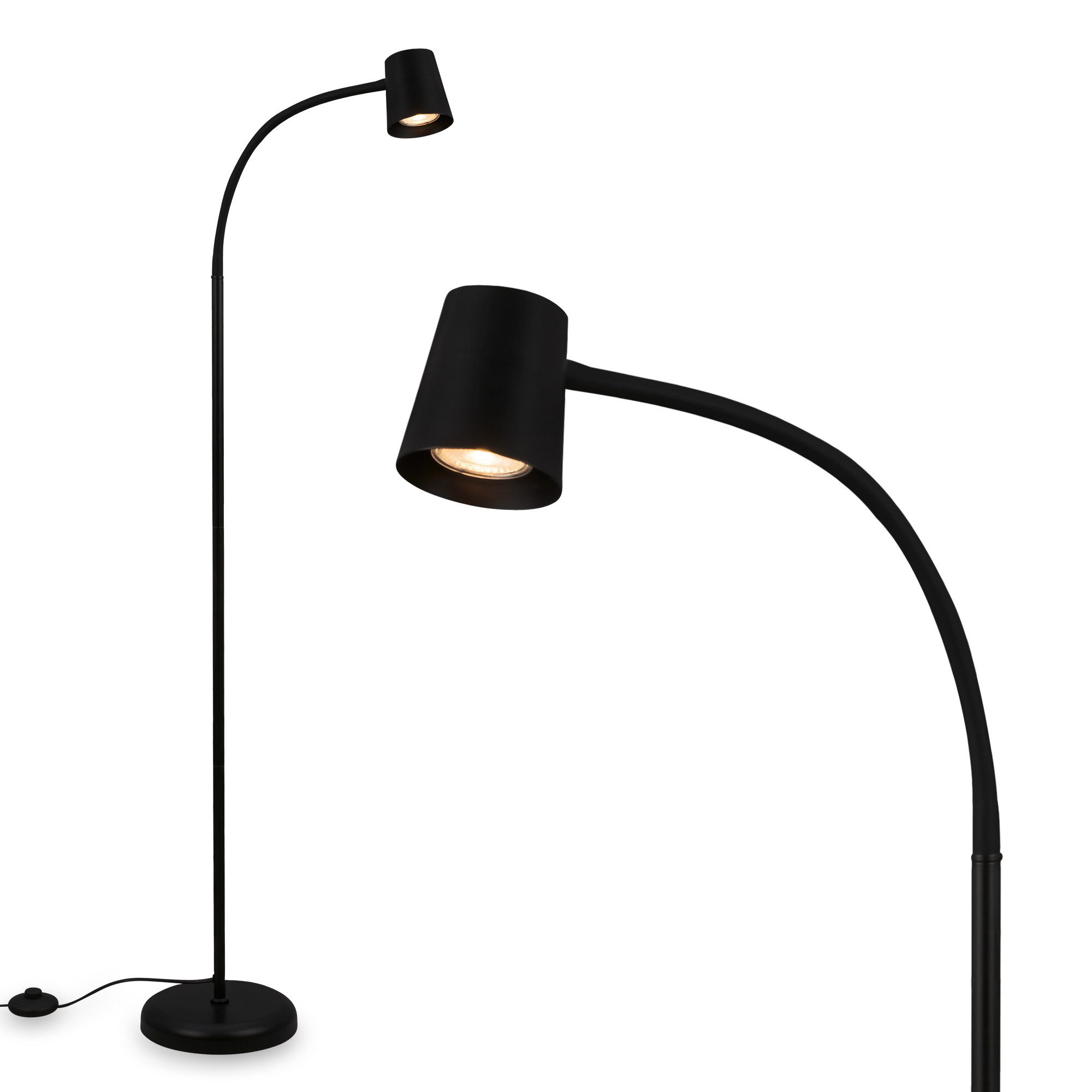 Briloner Leuchten Stehlampe LED Stehleuchte schwenkbar Home Office Wohnzimmer GU10, ohne Leuchtmittel, 2700K – Extra – Warmweiß