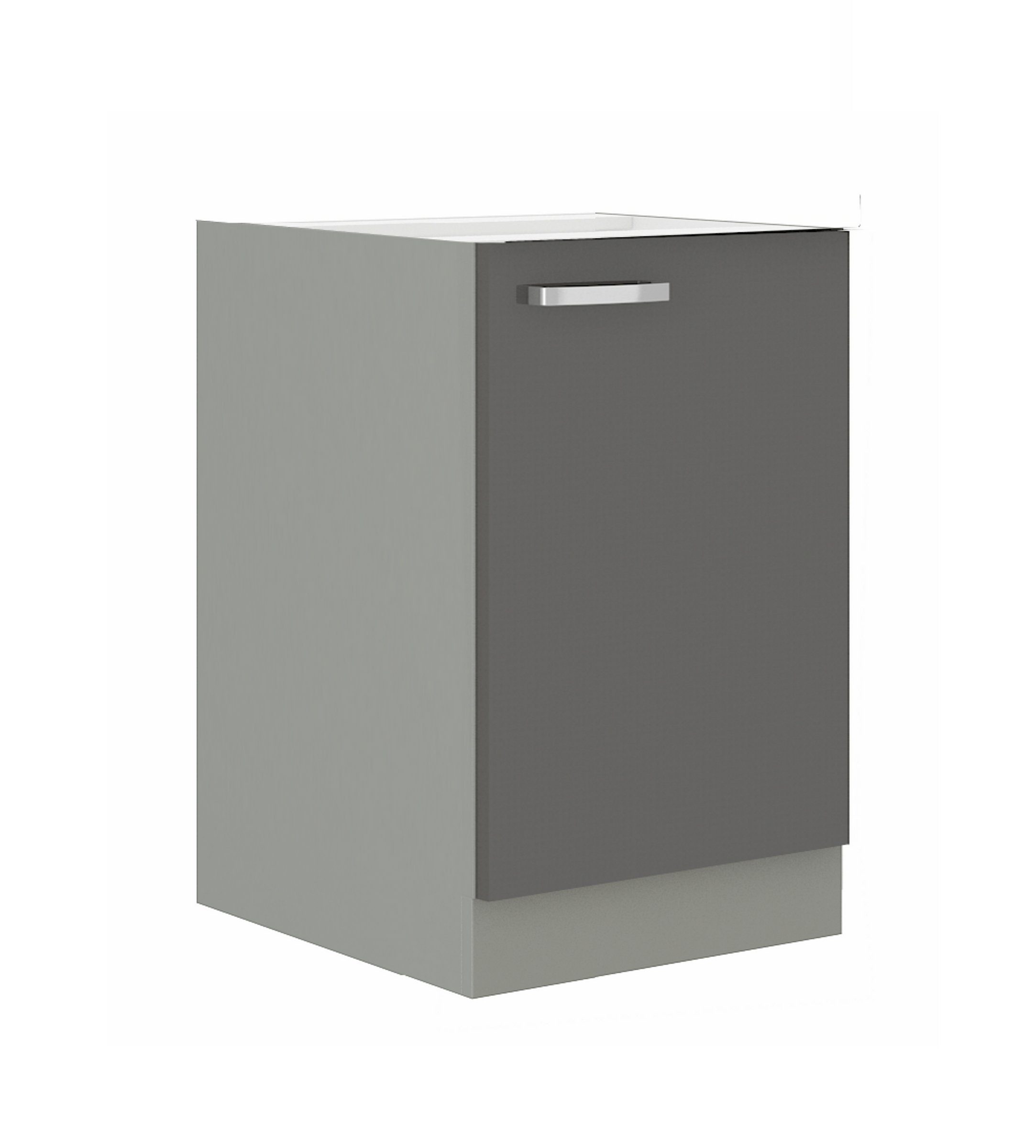 Küchen-Preisbombe Unterschrank 40 cm Küche Bianca Grey Grau Hochglanz Küche günstig online kaufen