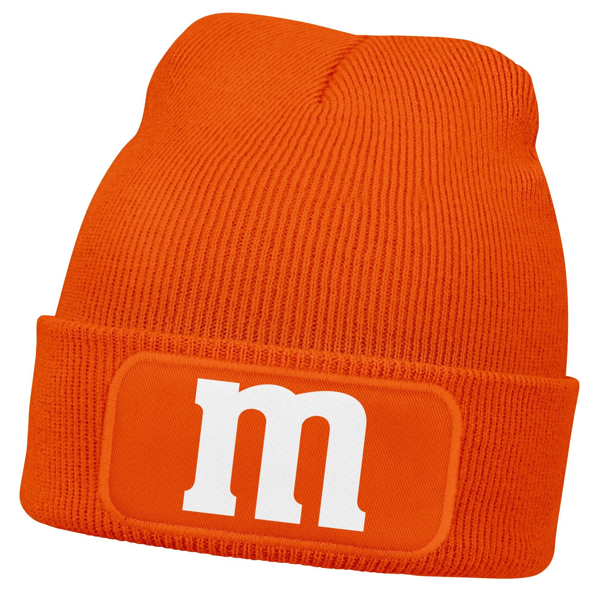 MoonWorks Strickmütze Damen Beanie Patch Strickmütze Spruch Karneval Fasching Aufdruck M