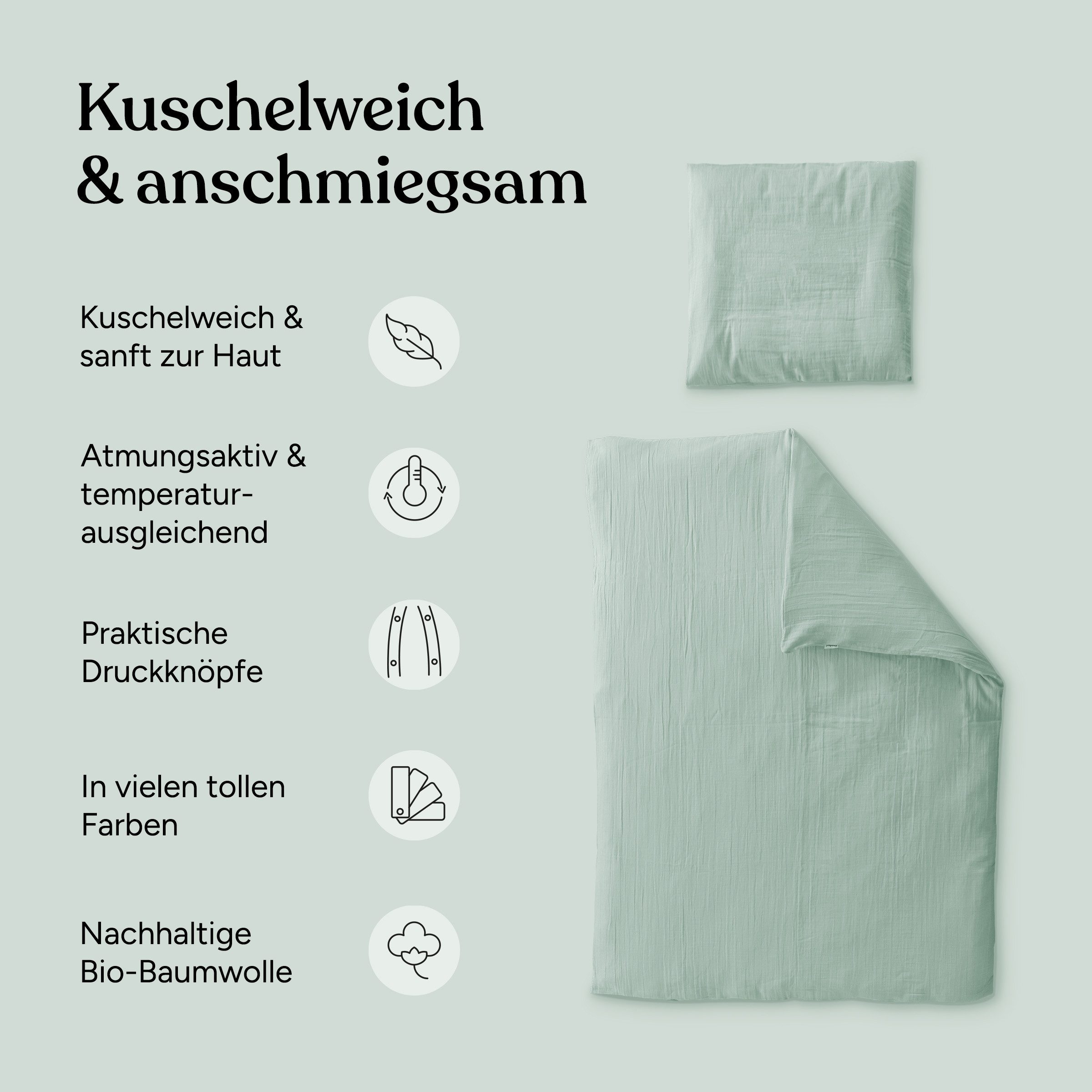 Ehrenkind Kinderbettwäsche Kinder Bettwäsche, 100% Bio-Baumwolle, Standard 100 by Oeko-TEX, Kinderbettwäsche 135x200 cm Renforcé