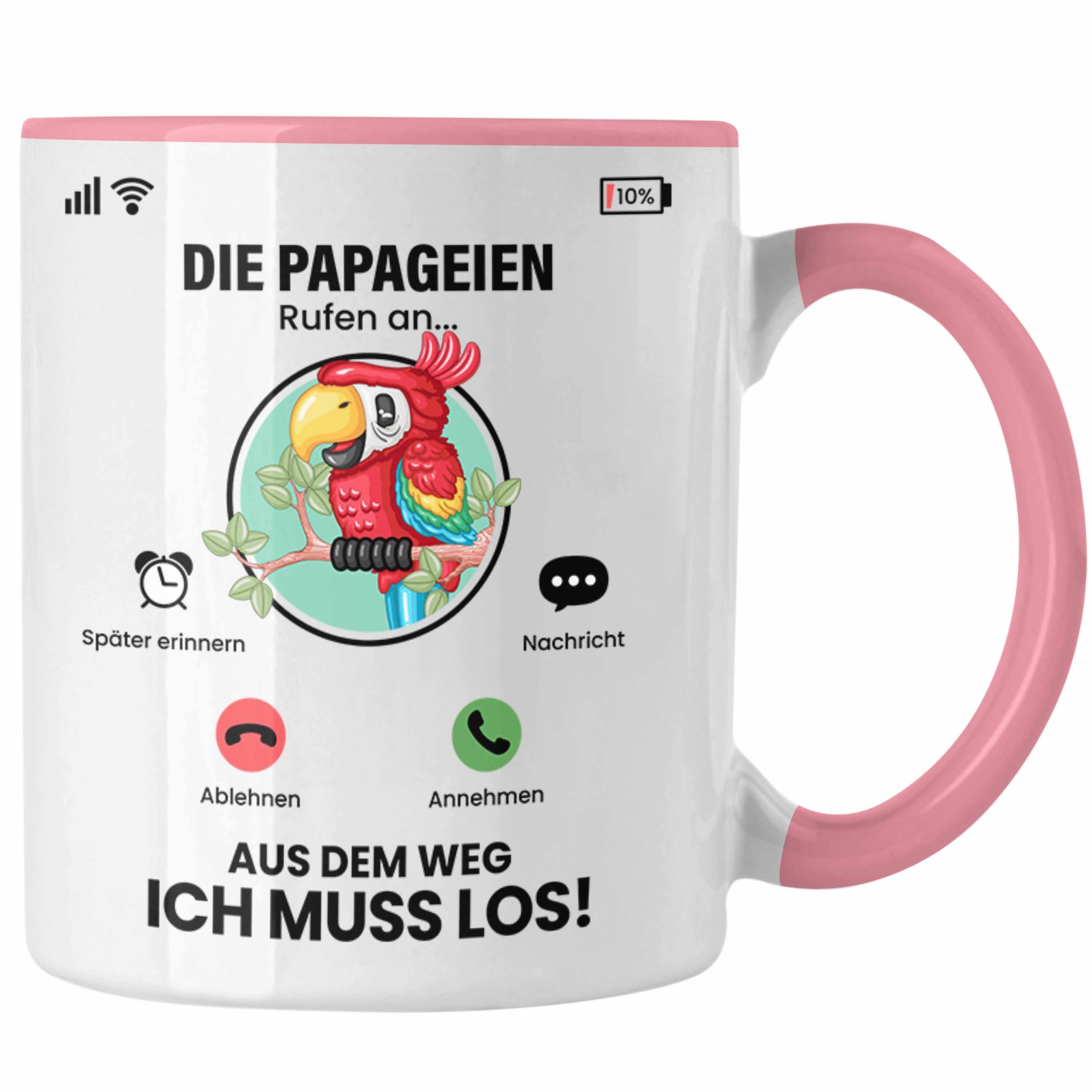 Trendation G Papageien Tasse Tasse Rosa Papageien für Rufen An Besitzer Die Geschenk Züchter