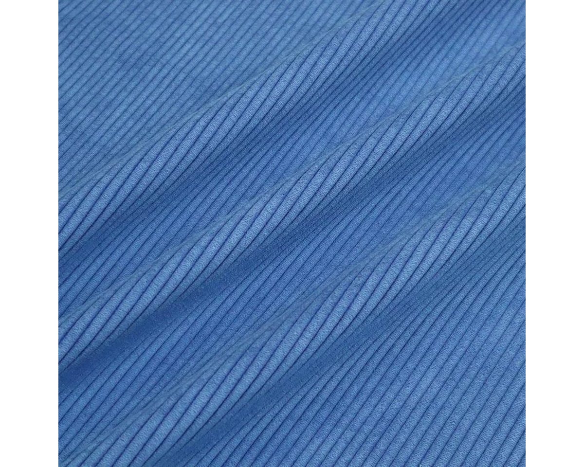 Thumbnail - Stofferia Stoff Polsterstoff Resistant Cord Darven Kobaltblau, Breite 140 cm, Meterware