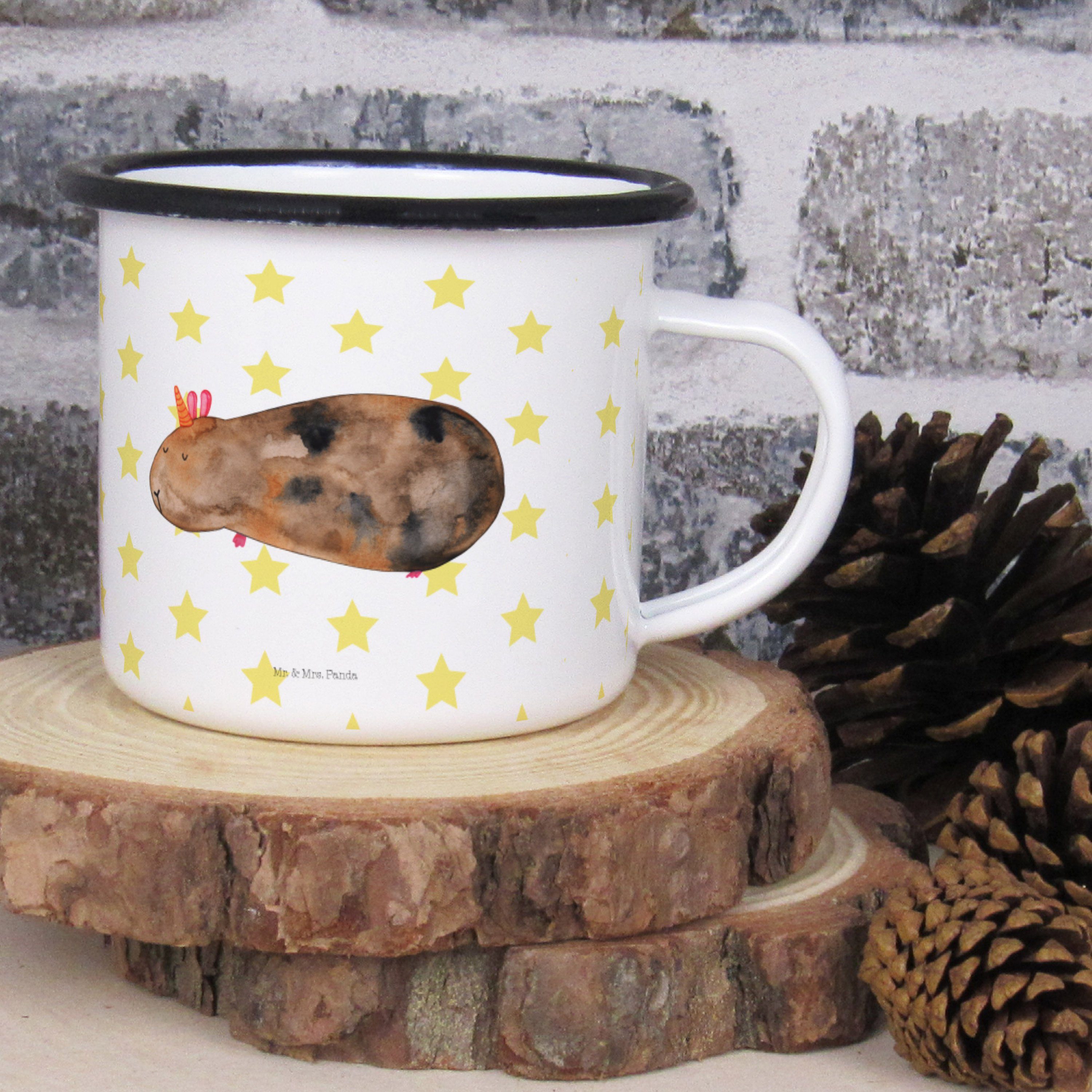 Kaffeebecher, Mrs. - (1 Dekobecher Geschenk, St) Meerhörnchen & Becher, Panda Mr. Meerschweinchen - Weiß