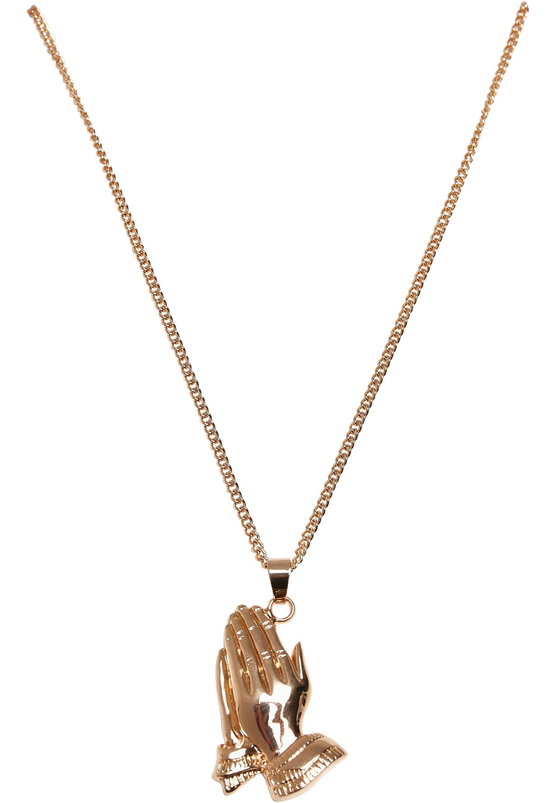 URBAN CLASSICS Edelstahlkette Urban Classics Unisex Pray Hands Necklace günstig online kaufen