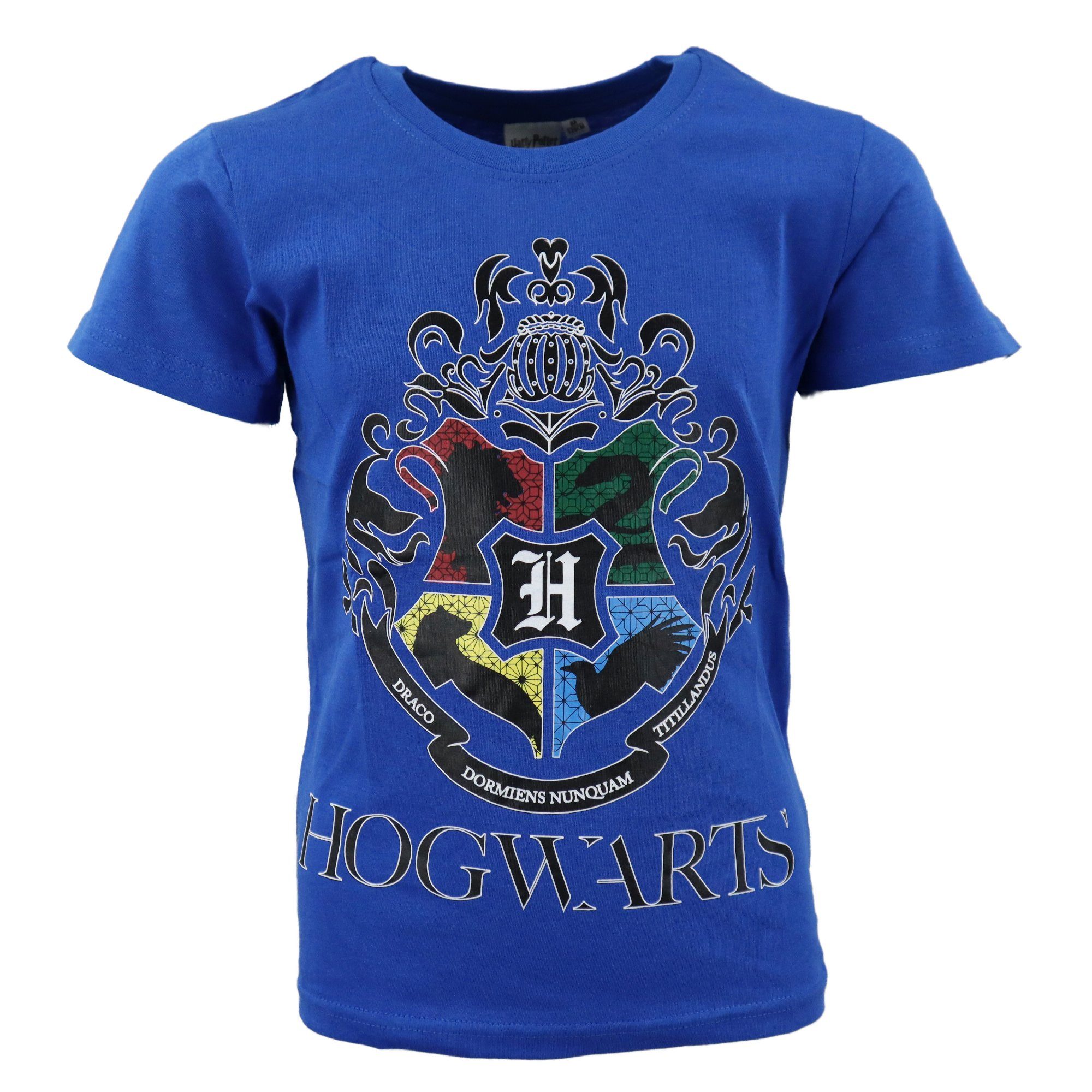 Harry Potter Print-Shirt Harry Potter Hogwarts Kinder T-Shirt Shirt Gr. 116 bis 152, 100% Baumwolle