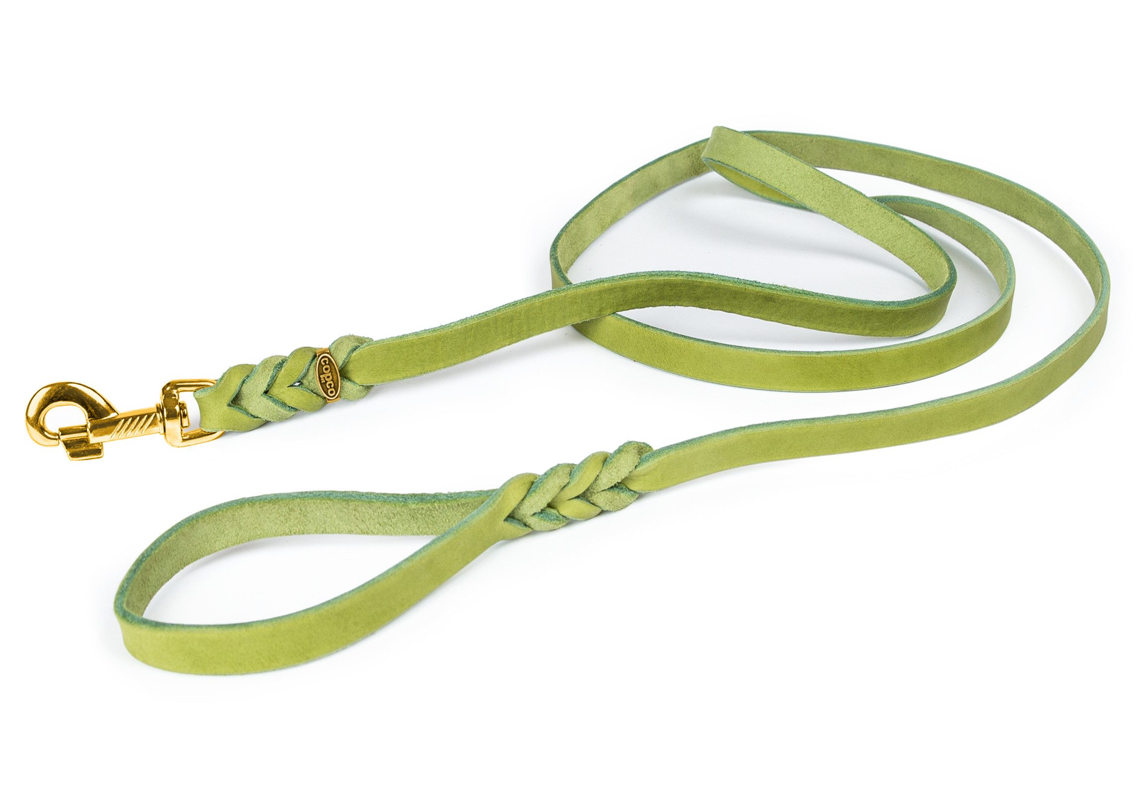 CopcoPet Hundeleine Fettlederleine mit Handschlaufe, Leder