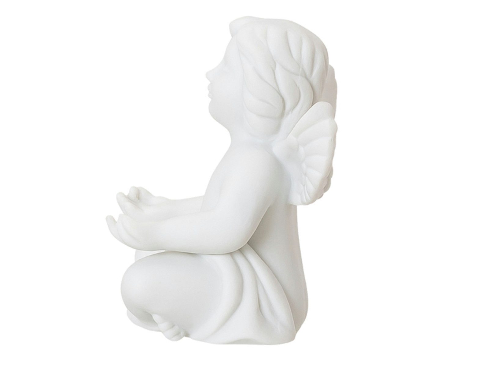 Rosenthal Dekofigur Engel klein Weiss matt Engel Meditation