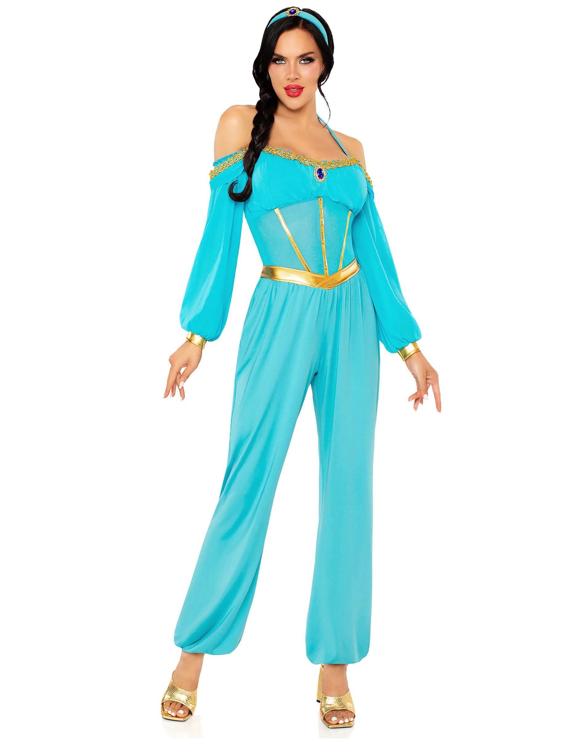 legavenue Kostüm Prinzessin Kostüm orientalisch für Damen blau gold