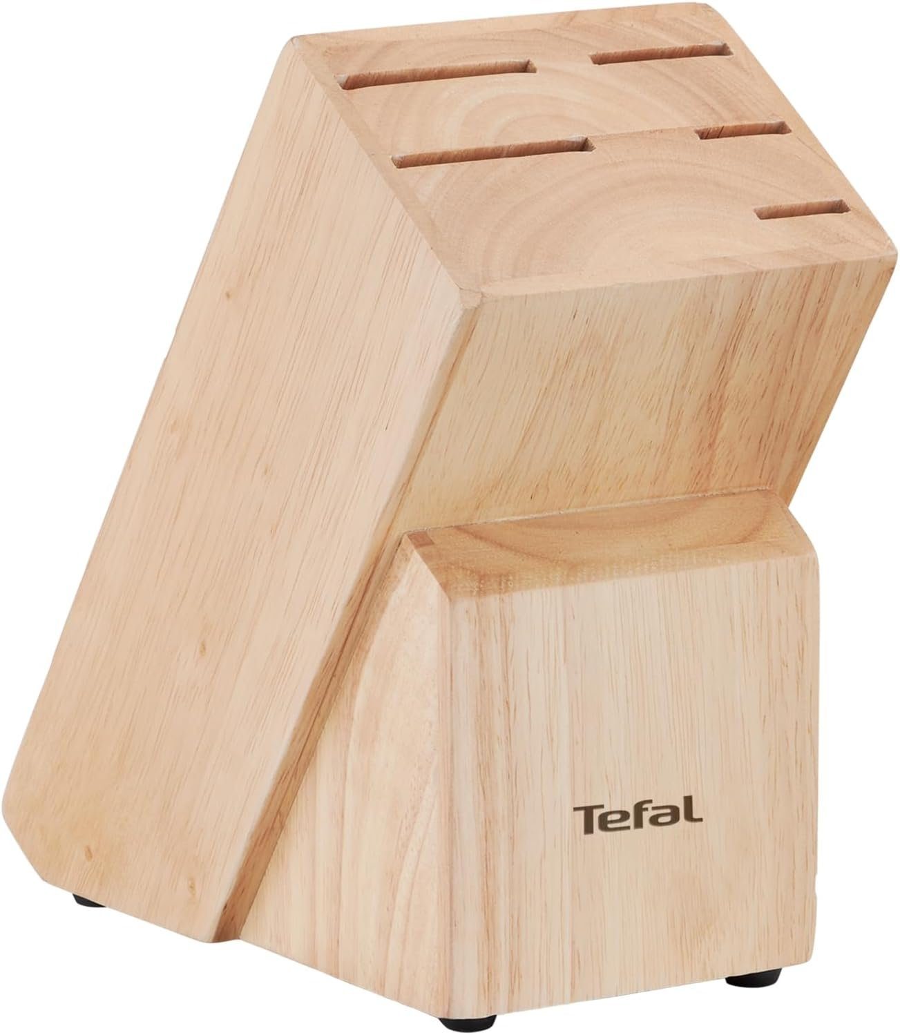 Tefal Messer-Set Ice Hitzebehandelte Force Set Holz Messerblock (6-tlg) Messer 6-teilig aus
