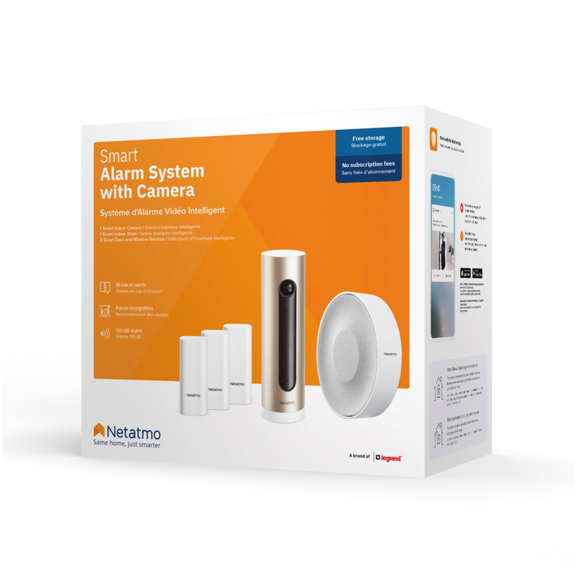 Netatmo SmartHome Bundle: Innenkamera + & Smart-Home Innen-Sirene, Starter-Set + Tür- Fenstersensoren