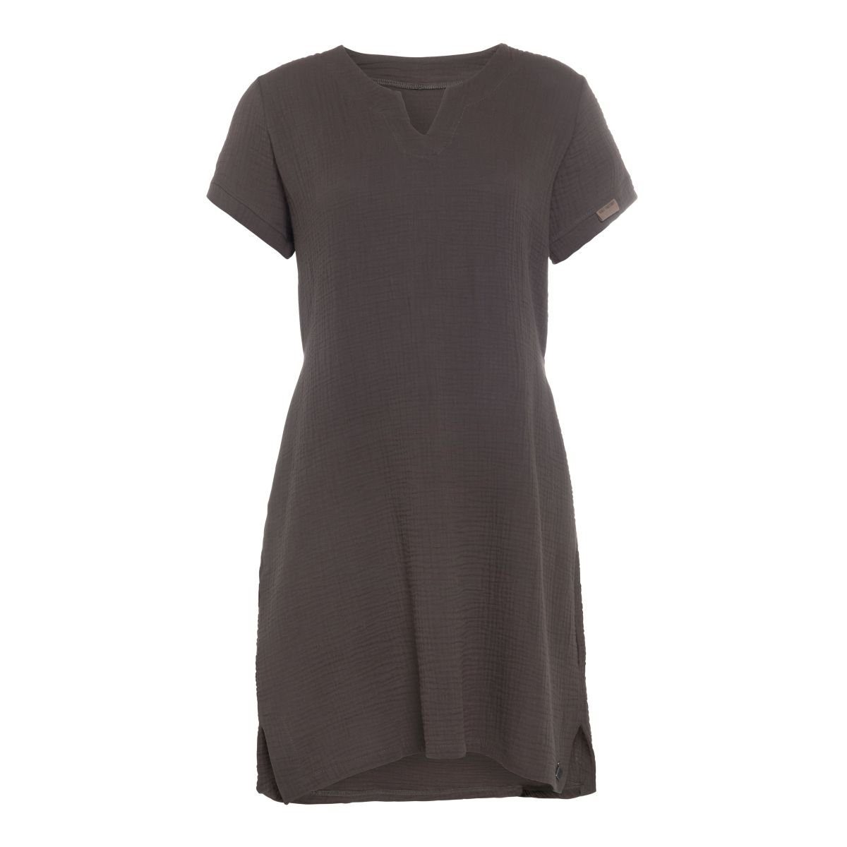 Knit Factory Strickkleid Knit Factory Indy Kleid S Glatt Anthrazit Kleid Strickkleid Sommer Kleid