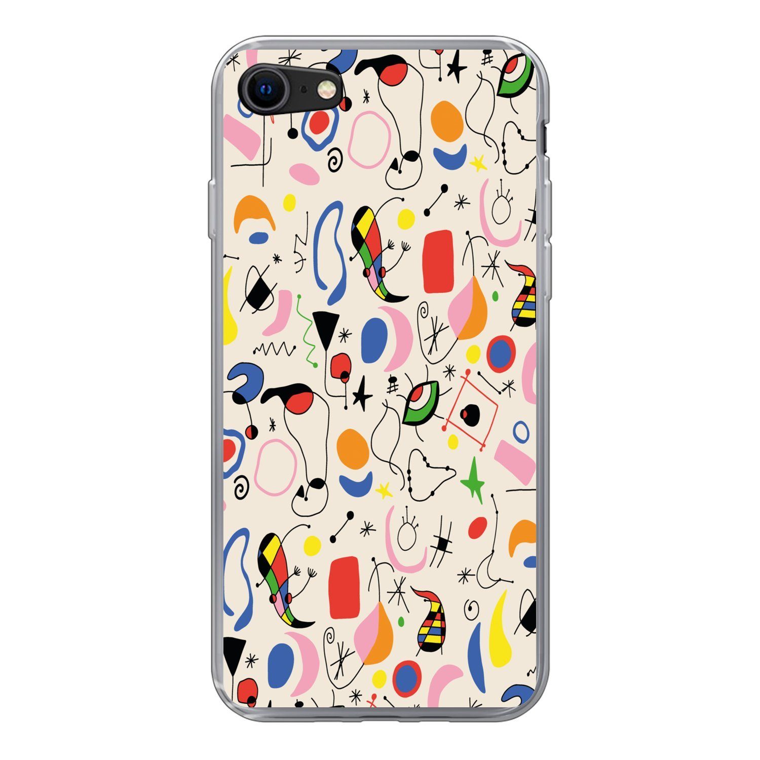 MuchoWow Handyhülle für Apple iPhone 7 Muster - Abstrakt - Kunst, Smartphone-Bumper, Print, Handy Schutzhülle Dünn