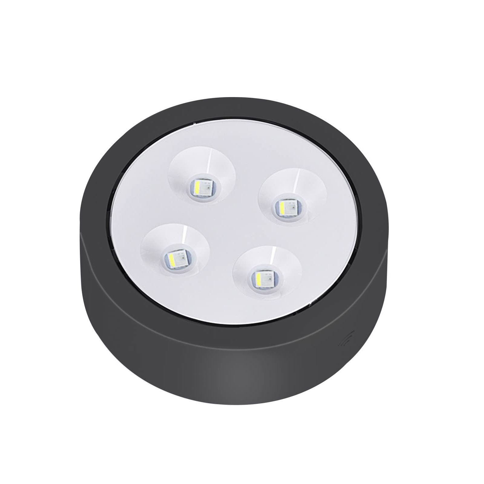 13 Batterielampe, Schwarz RGB Farben, Dimmbar Küche Nachtlicht Sunicol Spot, mit Fernsteuerung, LED Glasboden Touch Unterbauleuchte Schrank Sensor Vitrinenbeleuchtung