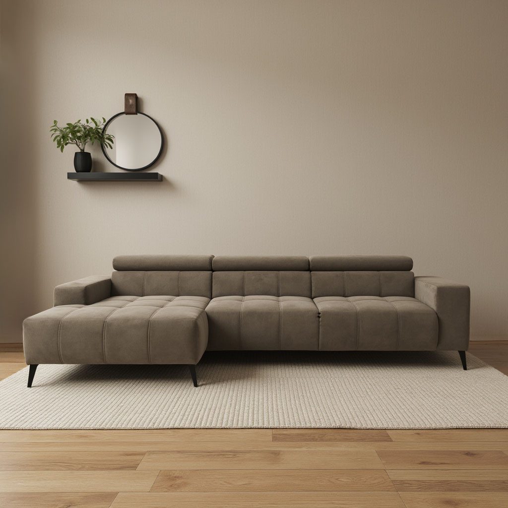 DOMO collection Ecksofa Trento L-Form, mit Kufenfuß oder Einzelfuß, wahlwei günstig online kaufen