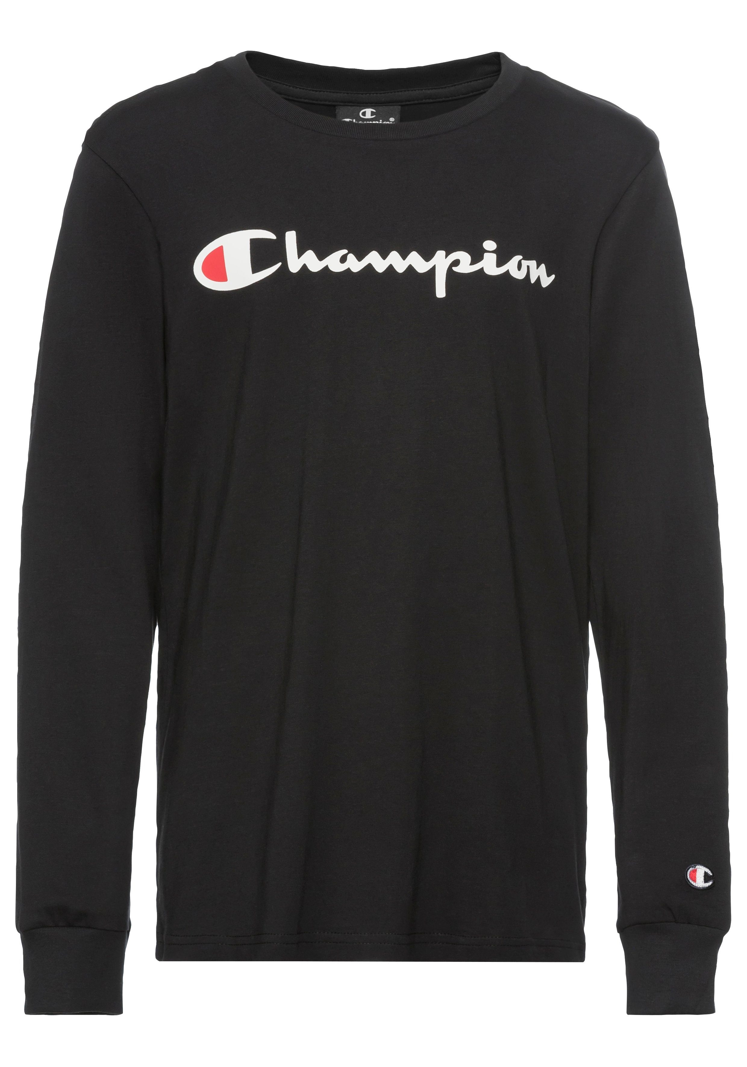 Champion T-Shirt Icons Long schwarz T-Shirt Sleeve
