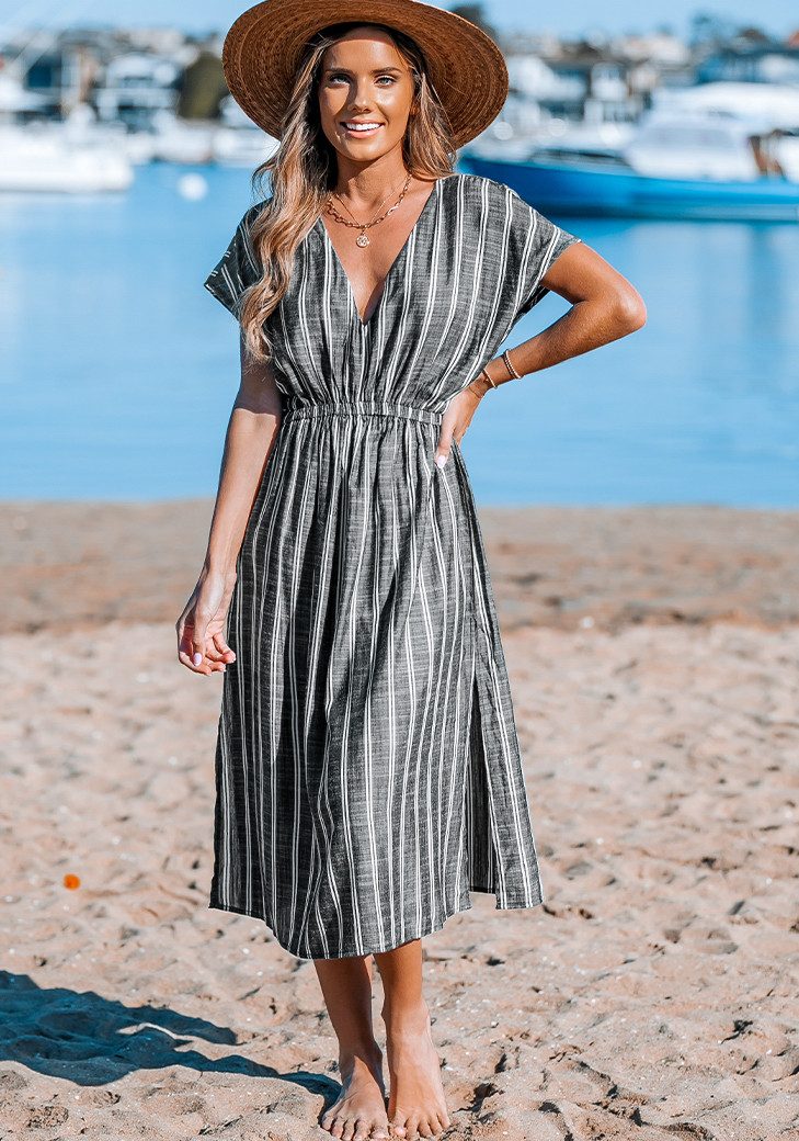 Cupshe Strandkleid Midi-Kleid mit Seitenschlitz