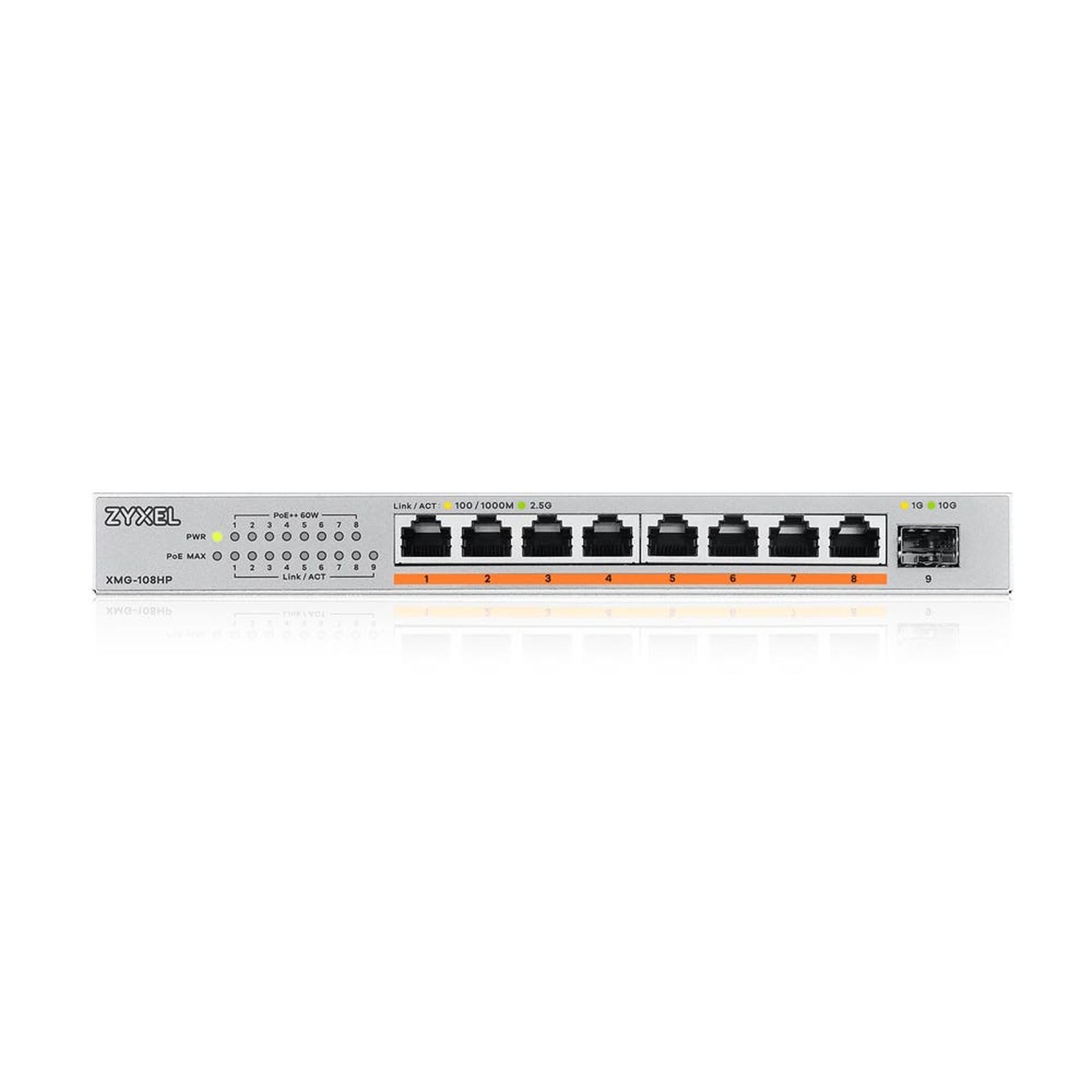 Zyxel XMG-100 Series XMG-108HP - Switch - nicht verwaltet - unmanaged - 8 x Netzwerk-Switch
