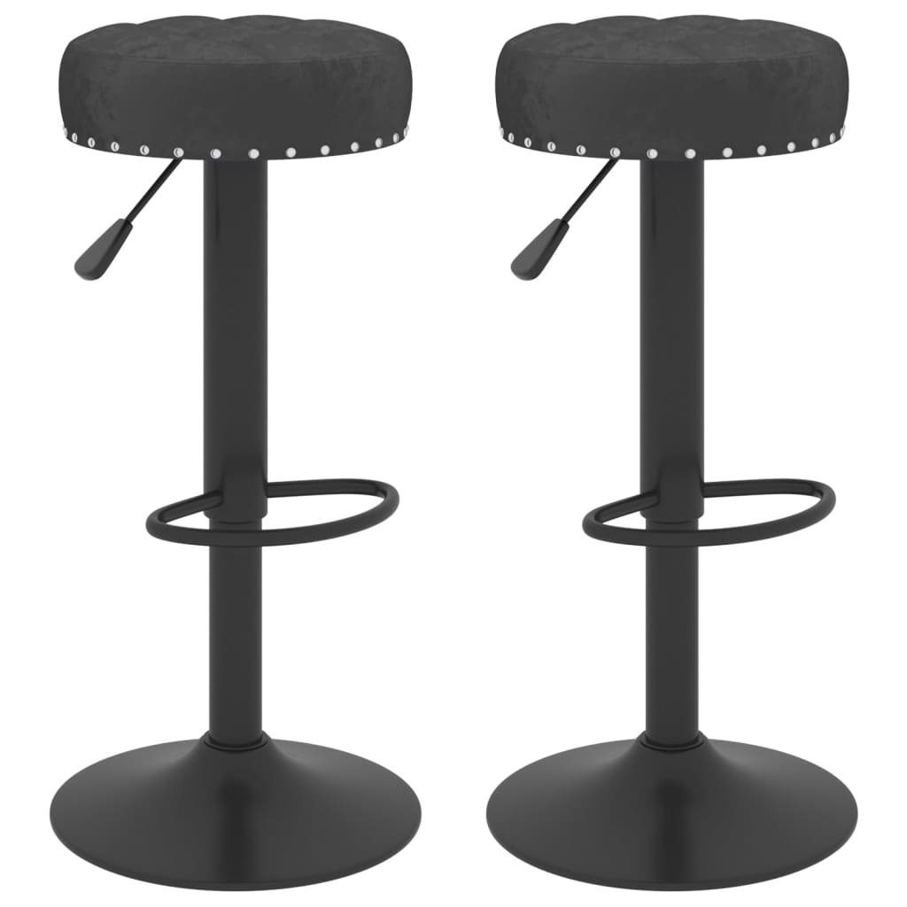 Barhocker Barhocker 2 Stk. Schwarz Samt