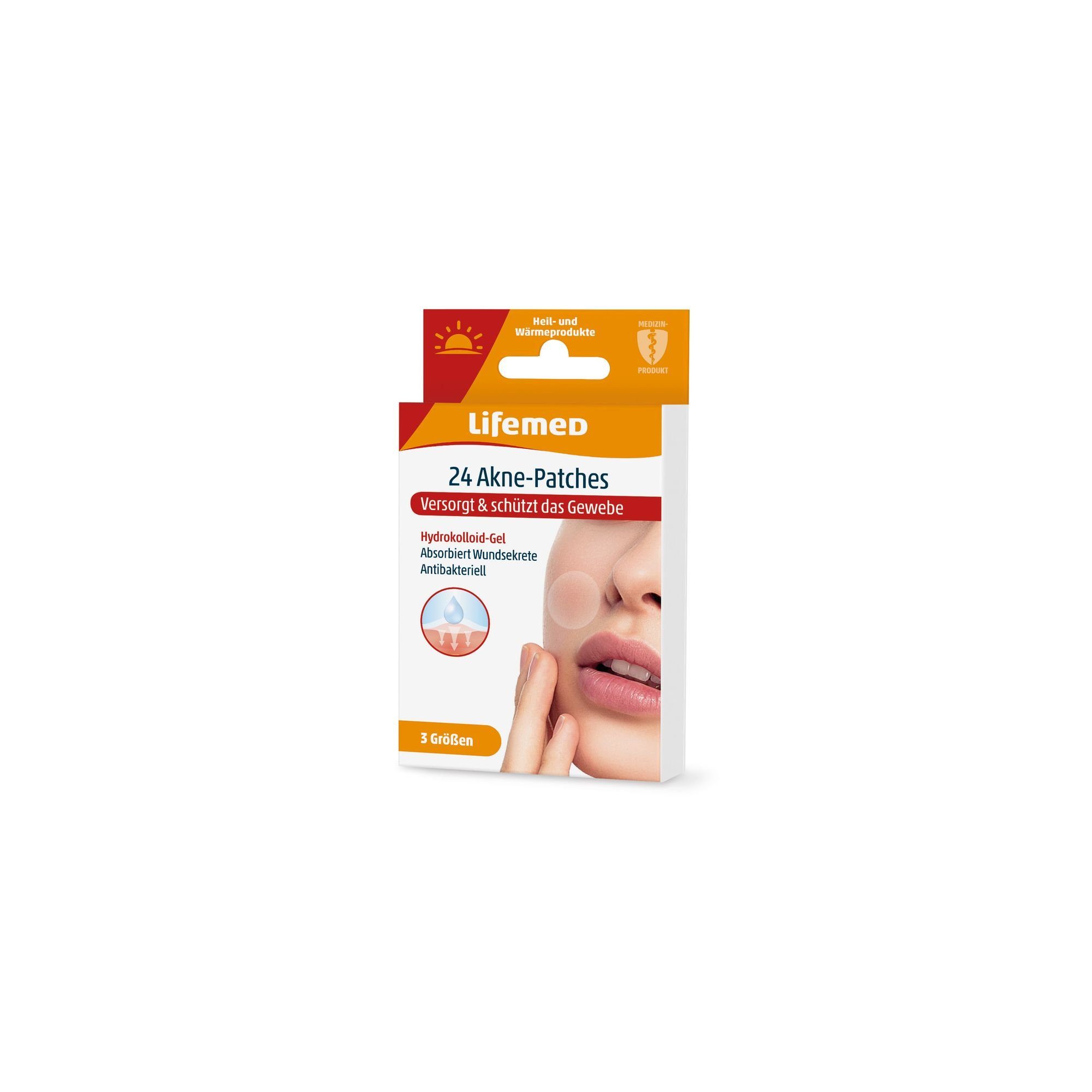 LifeMed Wundpflaster 24 Lifemed Akne-Patches transparent 3 Größen Latexfrei