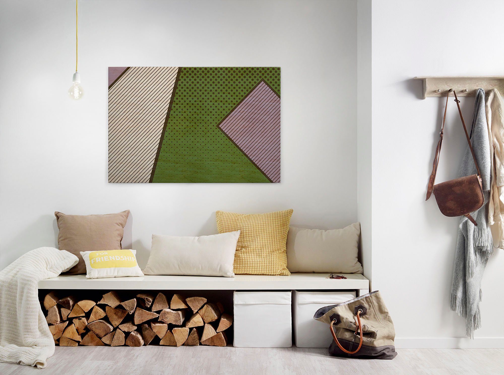 A.S. Création Leinwandbild pattern play 3, Kinder, Kunst, Modern (1 St), Keilrahmen Bild Grafisch Geometrisch Leinwand-Bild Wohnzimmer modern