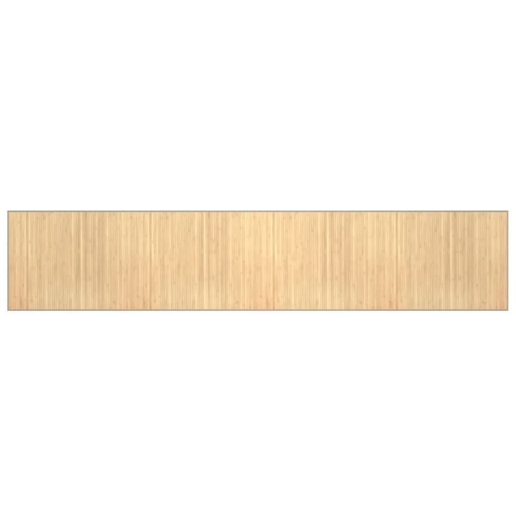 Teppich Teppich Rechteckig Hell Natur 80x400 cm Bambus