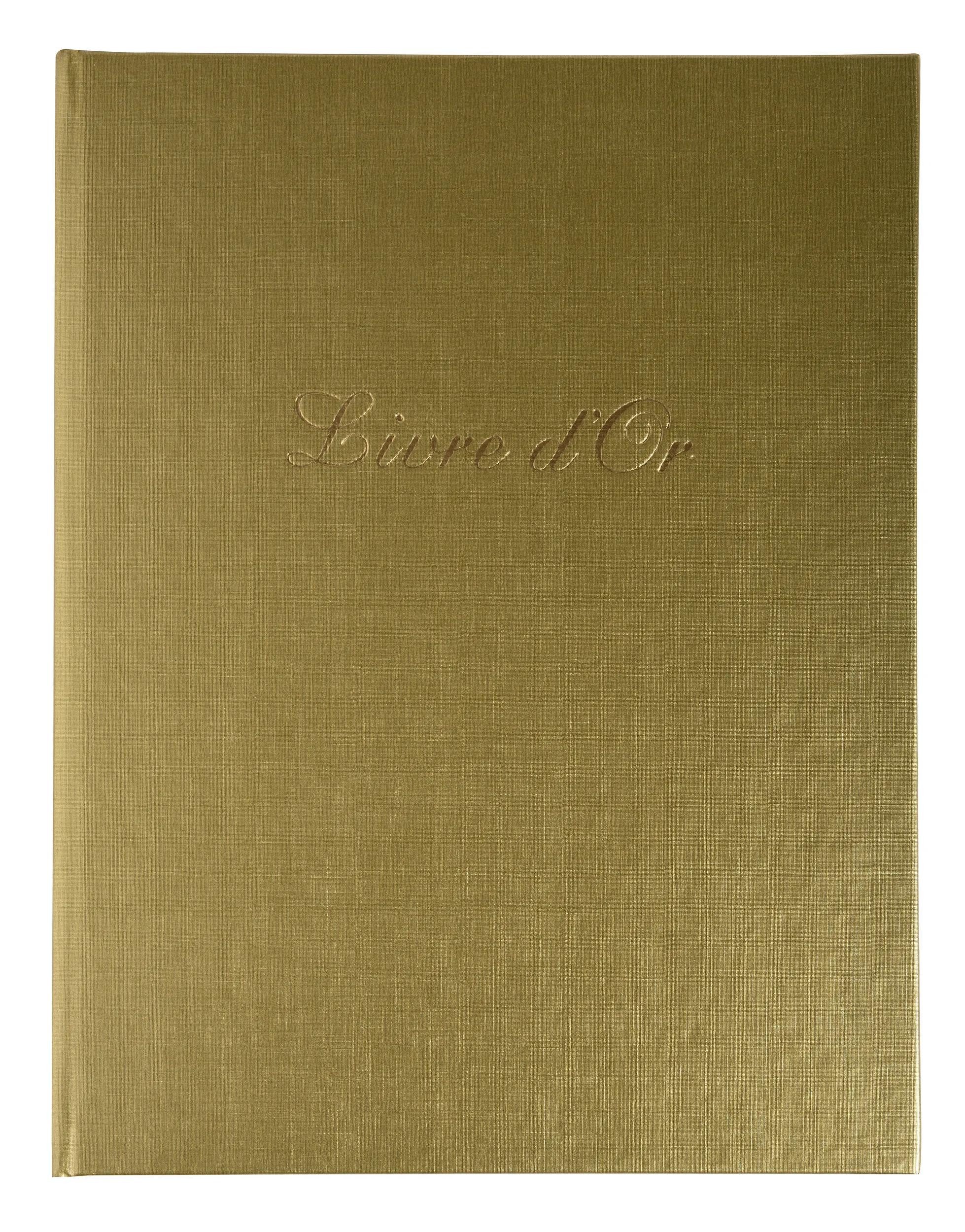 EXACOMPTA Fotoalbum 2x Gästebuch Balacron 50 Blatt weiß 27x22 cm Hochformat Gold 4989E, Gästebücher Classic