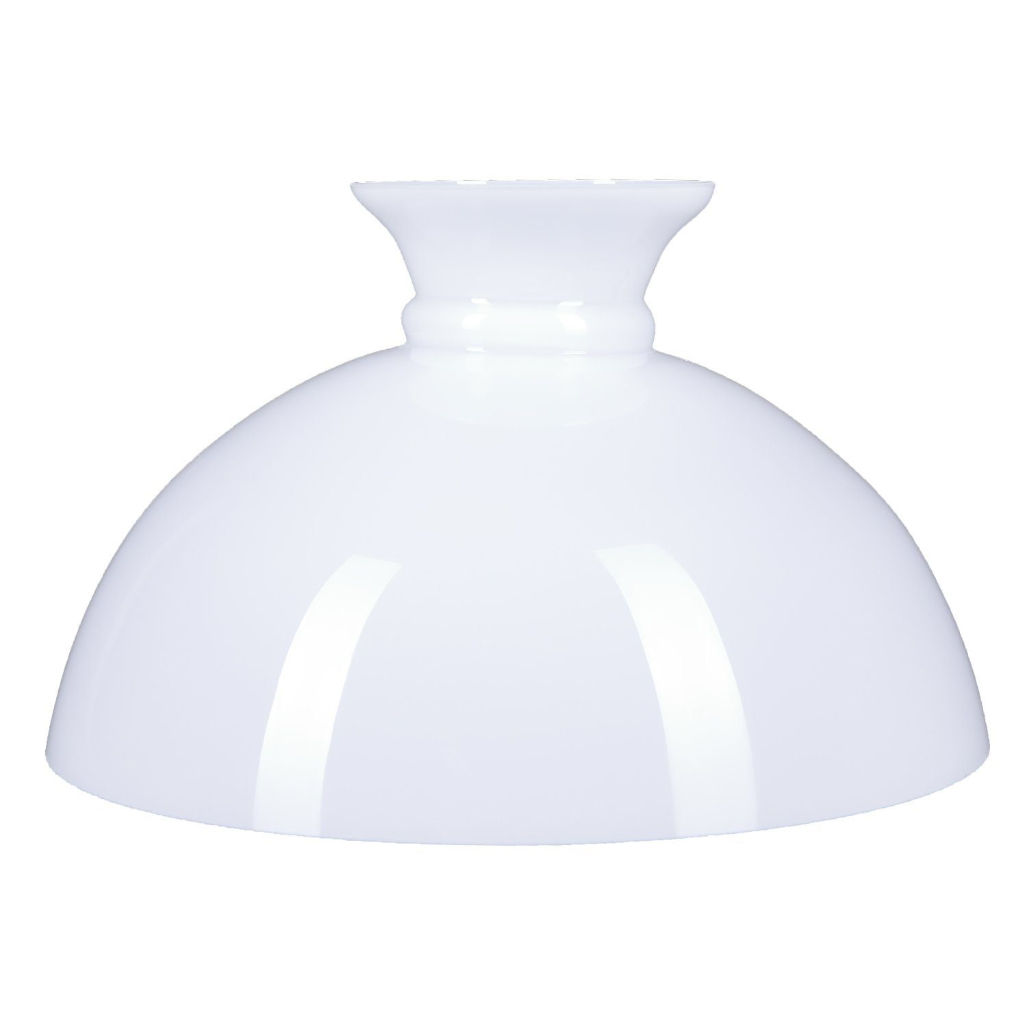 Home4Living Lampenschirm Petroleumglas Lampenglas Weiß Ø 280mm Glasschirm rund, Dekorativ