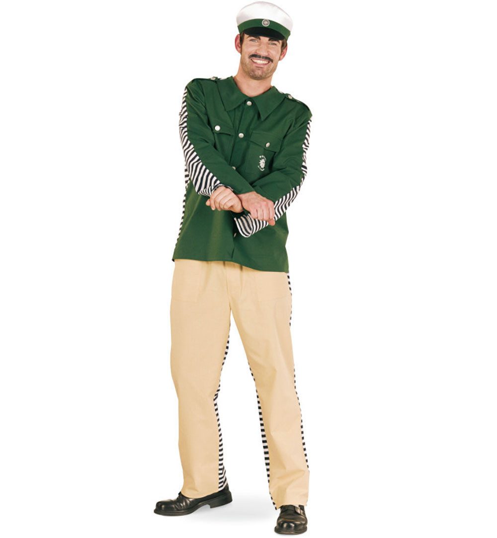 Fries Polizei-Kostüm Herren Polizeisträfling mit Mütze vorne Polizei hinten günstig online kaufen