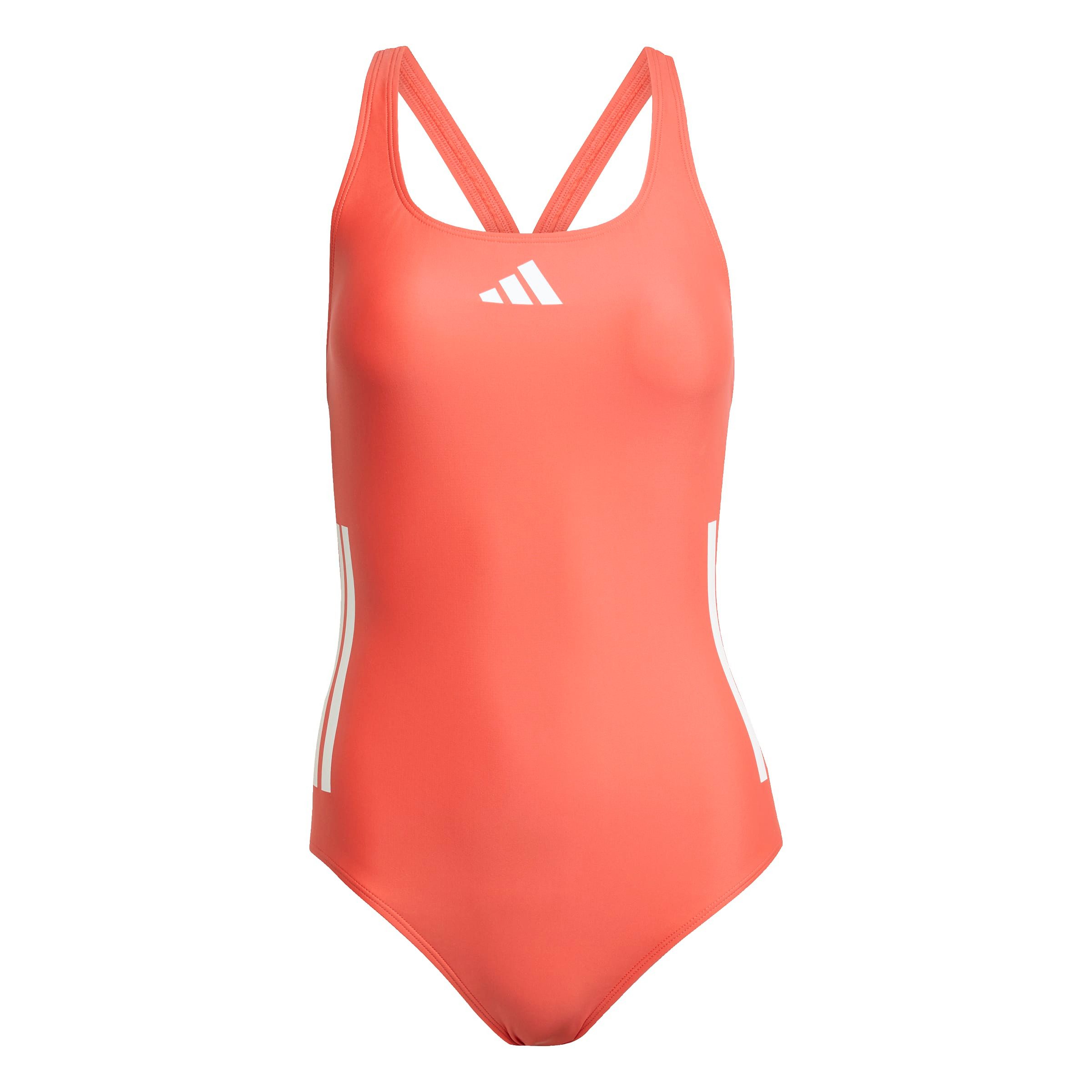 adidas Sportswear Schwimmanzug 3-Streifen BLD C-Back Damen Badeanzug orange/weiß