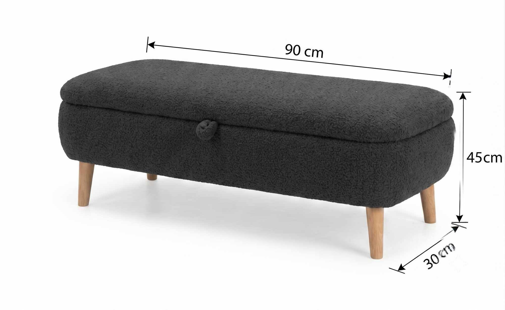 Skye Decor Polsterbank Snug Japandi (1-St), Teddy-Optik mit Stauraum