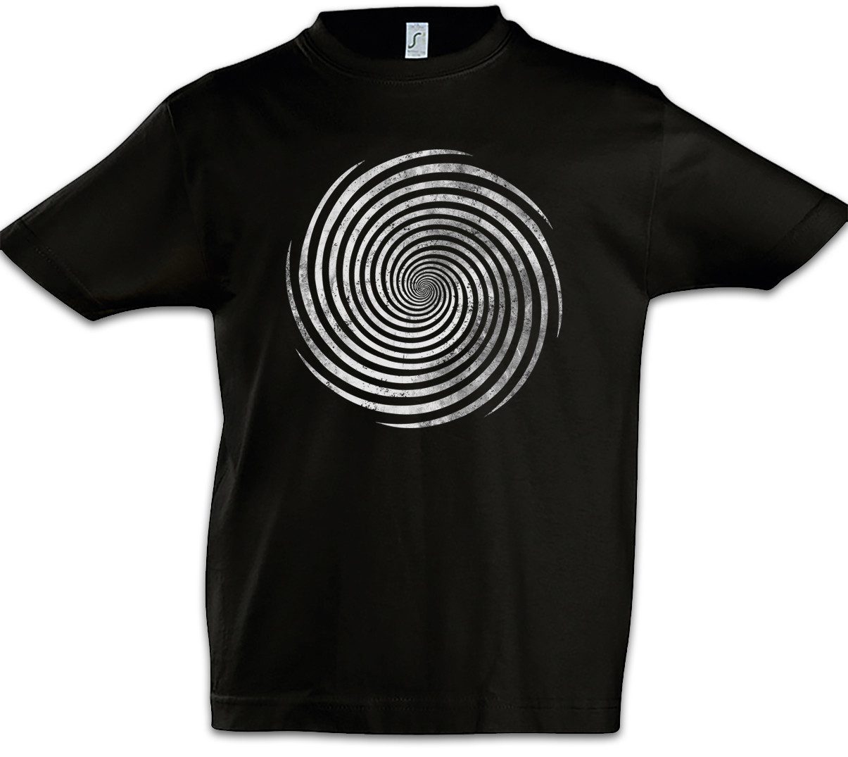 Urban Backwoods Print-Shirt Hypno Spiral I Kinder T-Shirt Kreis Kreisel Spirale Hypnose (1-tlg) Hypnotisierend Maze Labyrinth Esoterik