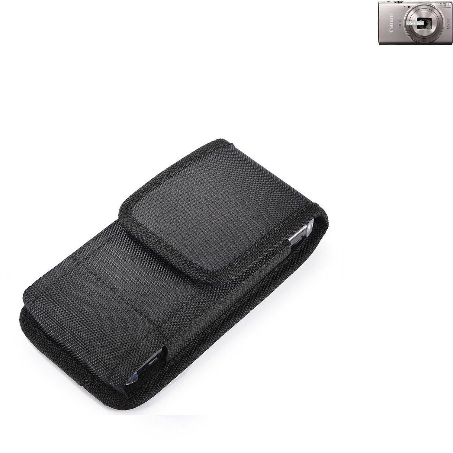 K-S-Trade Kameratasche für Canon IXUS 285 HS, Holster Gürteltasche Holster Gürtel Tasche wasserabweisend Handy