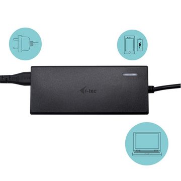 I-TEC Laptop-Dockingstation USB-C HDMI DP Docking Station mit Power Delivery 65 W, + i-tec Universal Netzteil 77 W