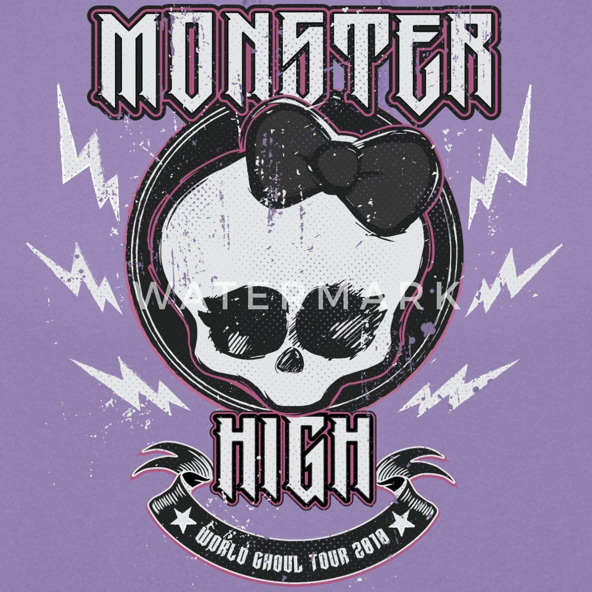Spreadshirt Hoodie Monster High™ World Ghoul Tour Totenkopf-Design Unisex Hoodie (1-tlg)
