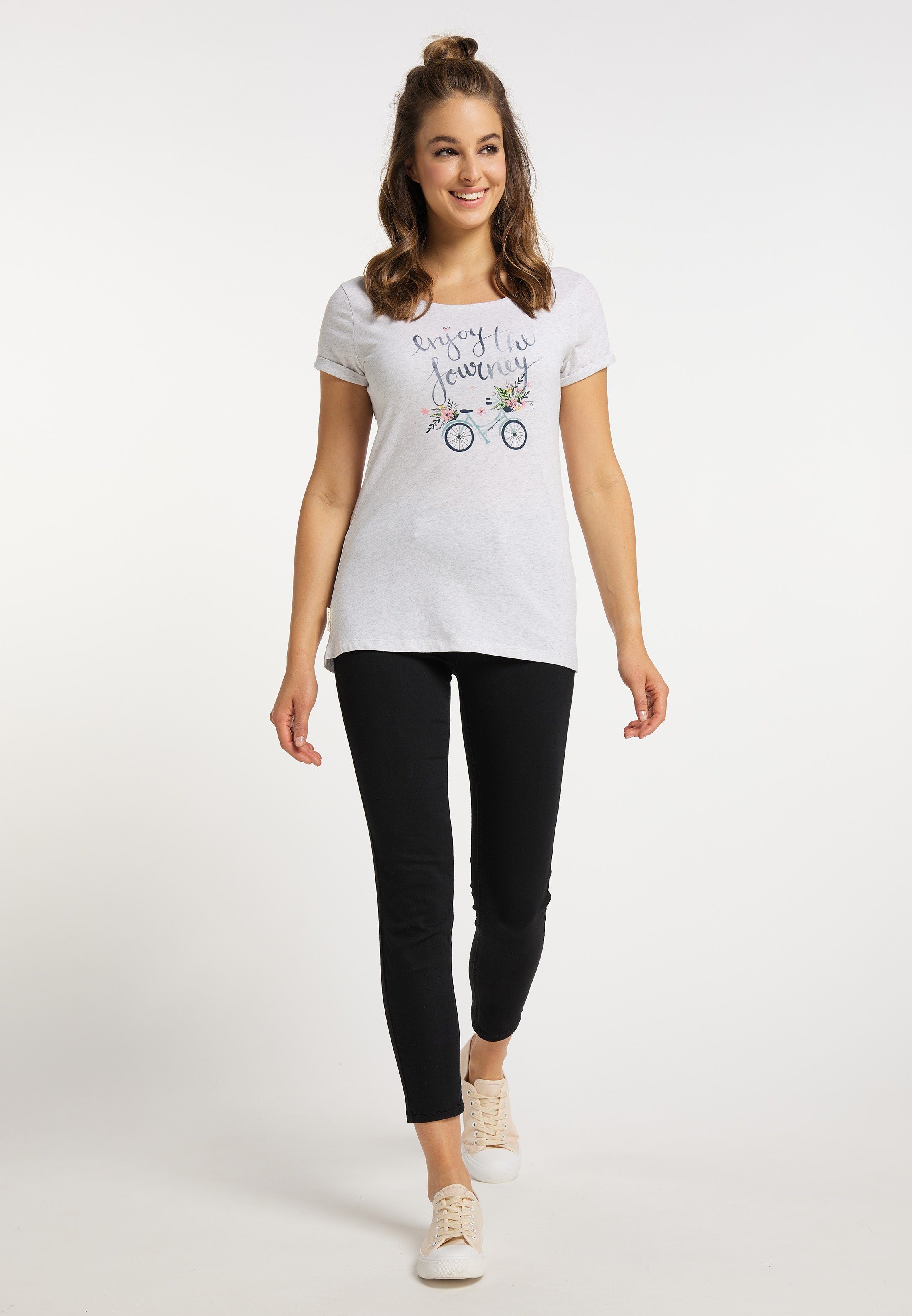 Ragwear T-Shirt FLORAH PRINT ORGANIC Nachhaltige & Vegane Mode WHITE