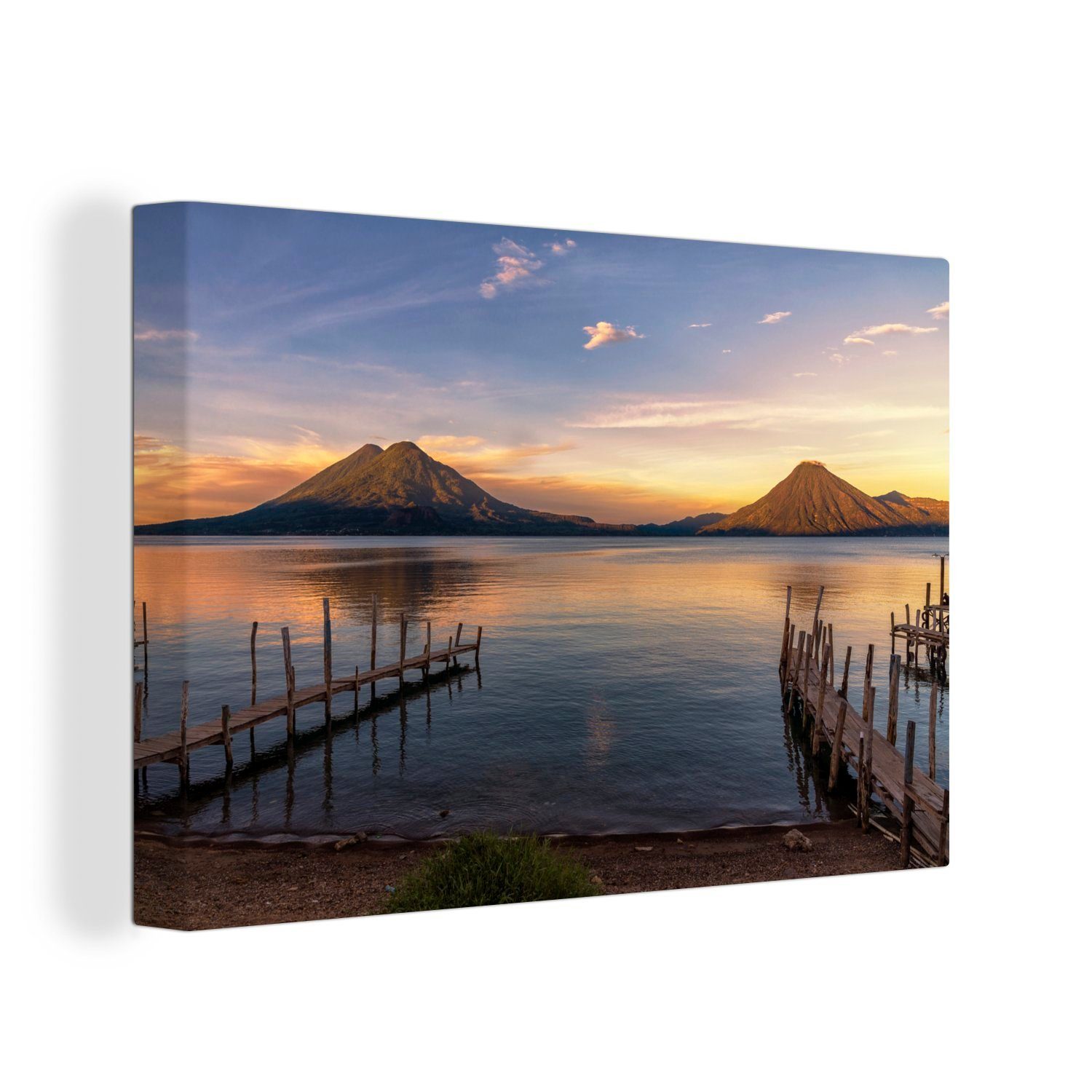 OneMillionCanvasses® Leinwandbild Mehr - Sonne - Berg, (1 St), Wandbild Leinwandbilder, Aufhängefertig, Wanddeko, 30x20 cm
